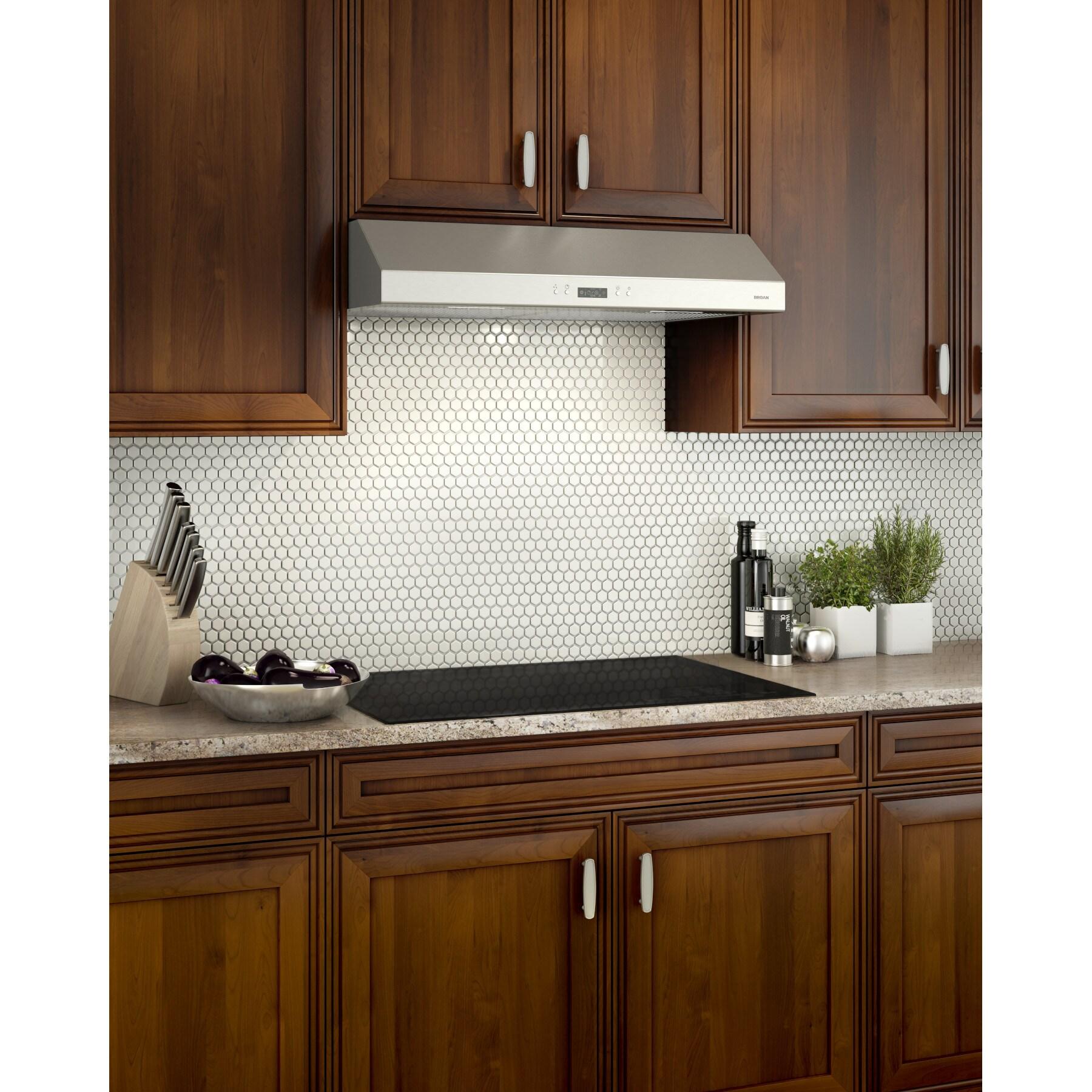 Broan NuTone 30" Steel 400 CFM Convertible Under Cabinet Range Hood with Mesh Filter