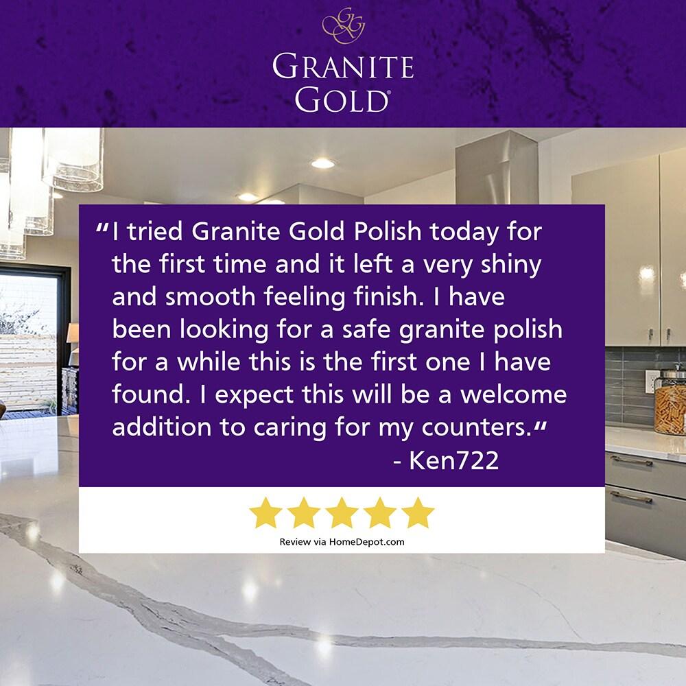 GRANITE GOLD Granite Marble Natural Stone POLISH Safe for Food Prep 24oz GG0033