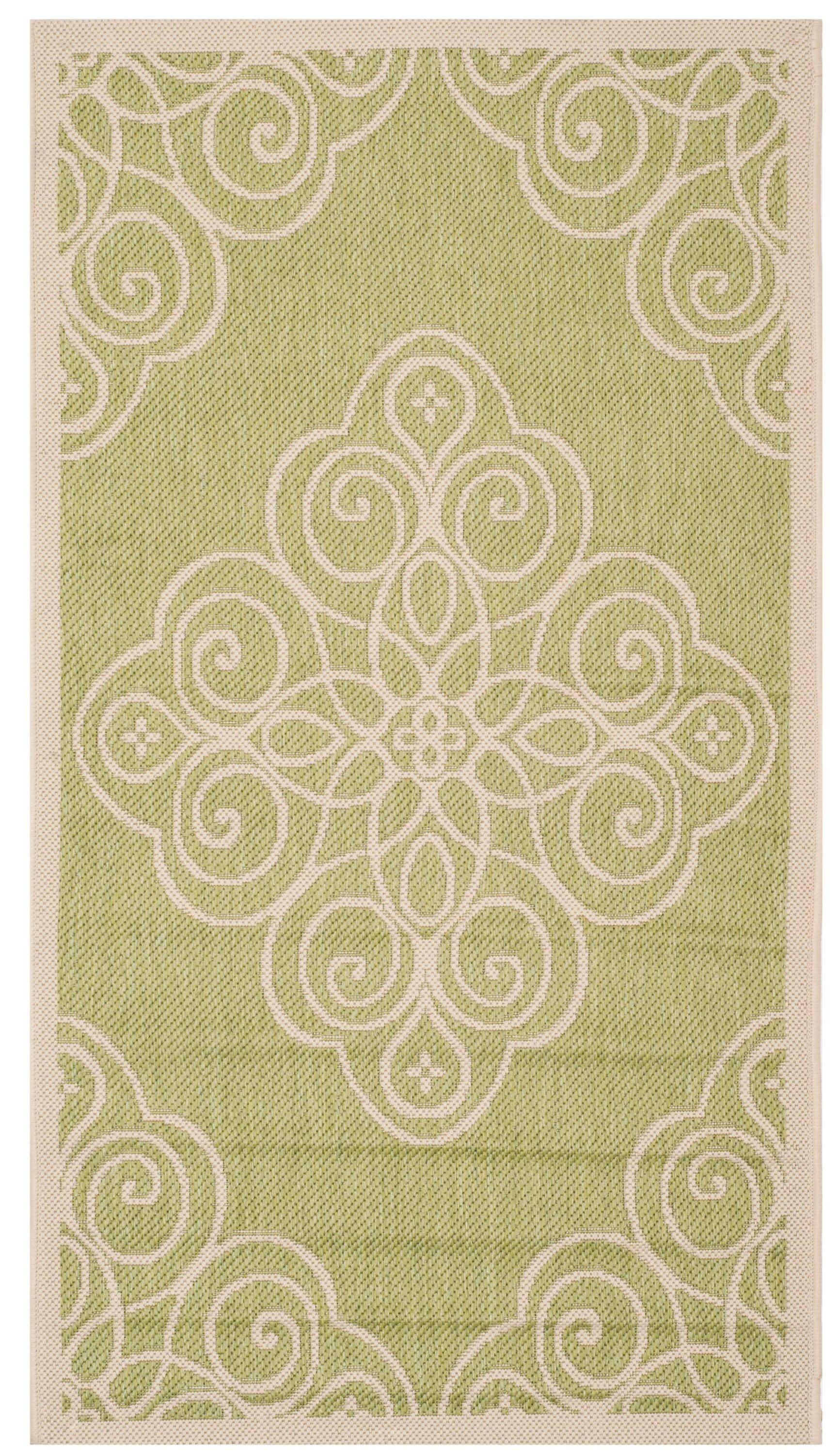 Martha Stewart Rosamond - MSR4244 - Indoor Power Loomed Runners - Lily Pad - 2'7"x5'
