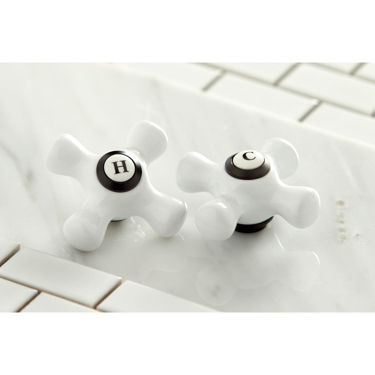 Kingston Brass GS1245PX Kingston Brass Heritage Double-Handle 2-Hole Wall-Mount Pre-Rinse Bridge Kitchen Faucet