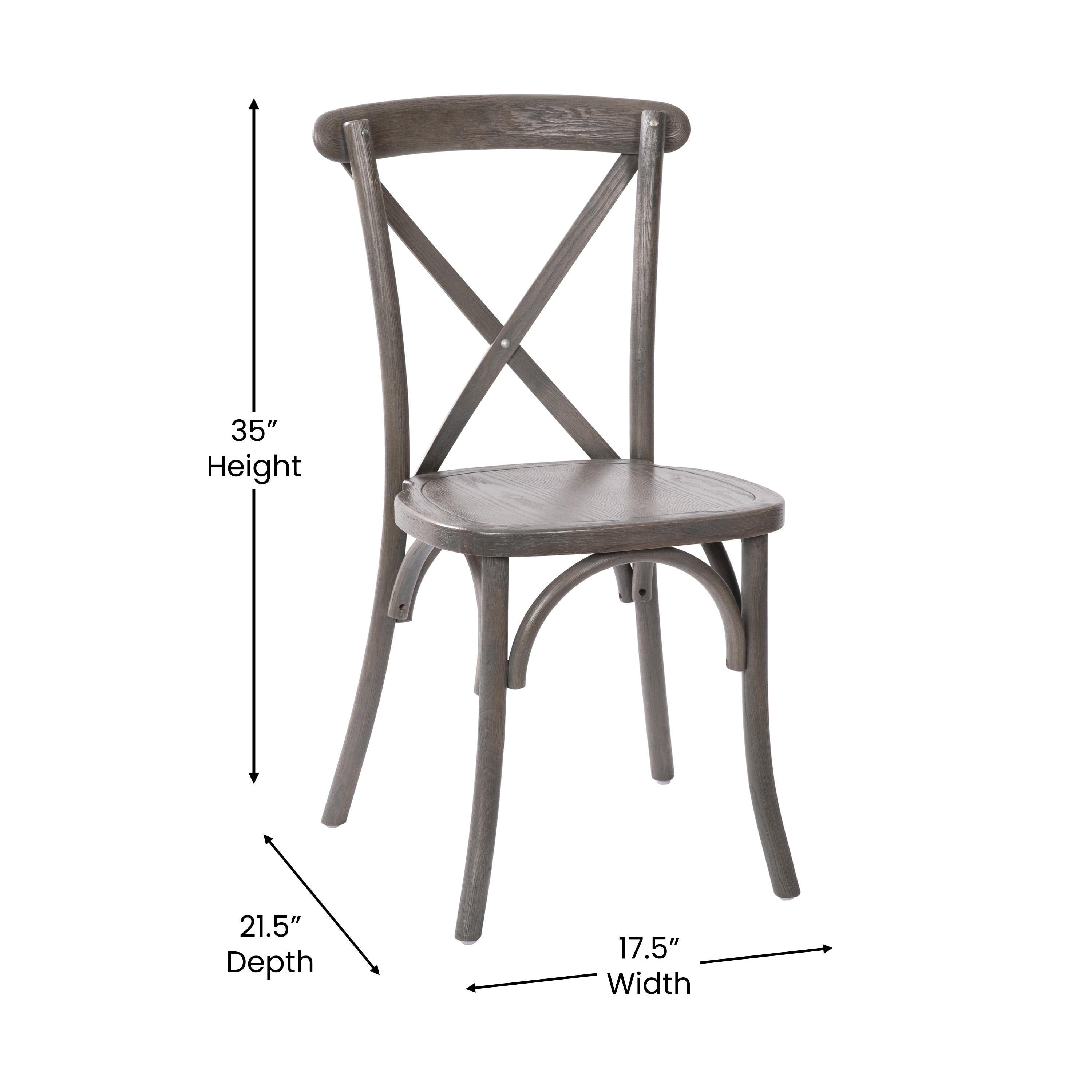 Flash Furniture Advantage Grey X-Back Chair