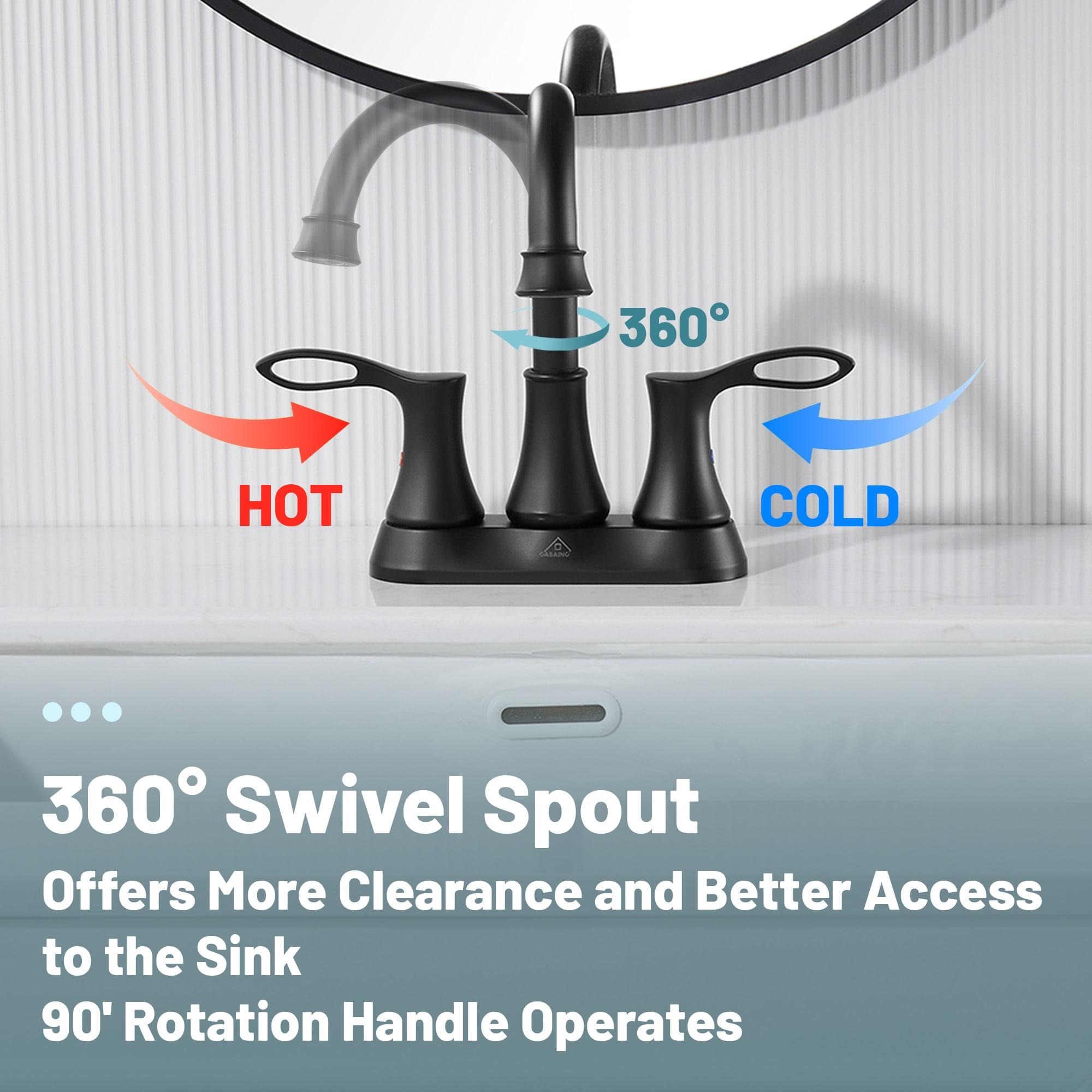 4-inch Centerset Bathroom Faucet with Drain