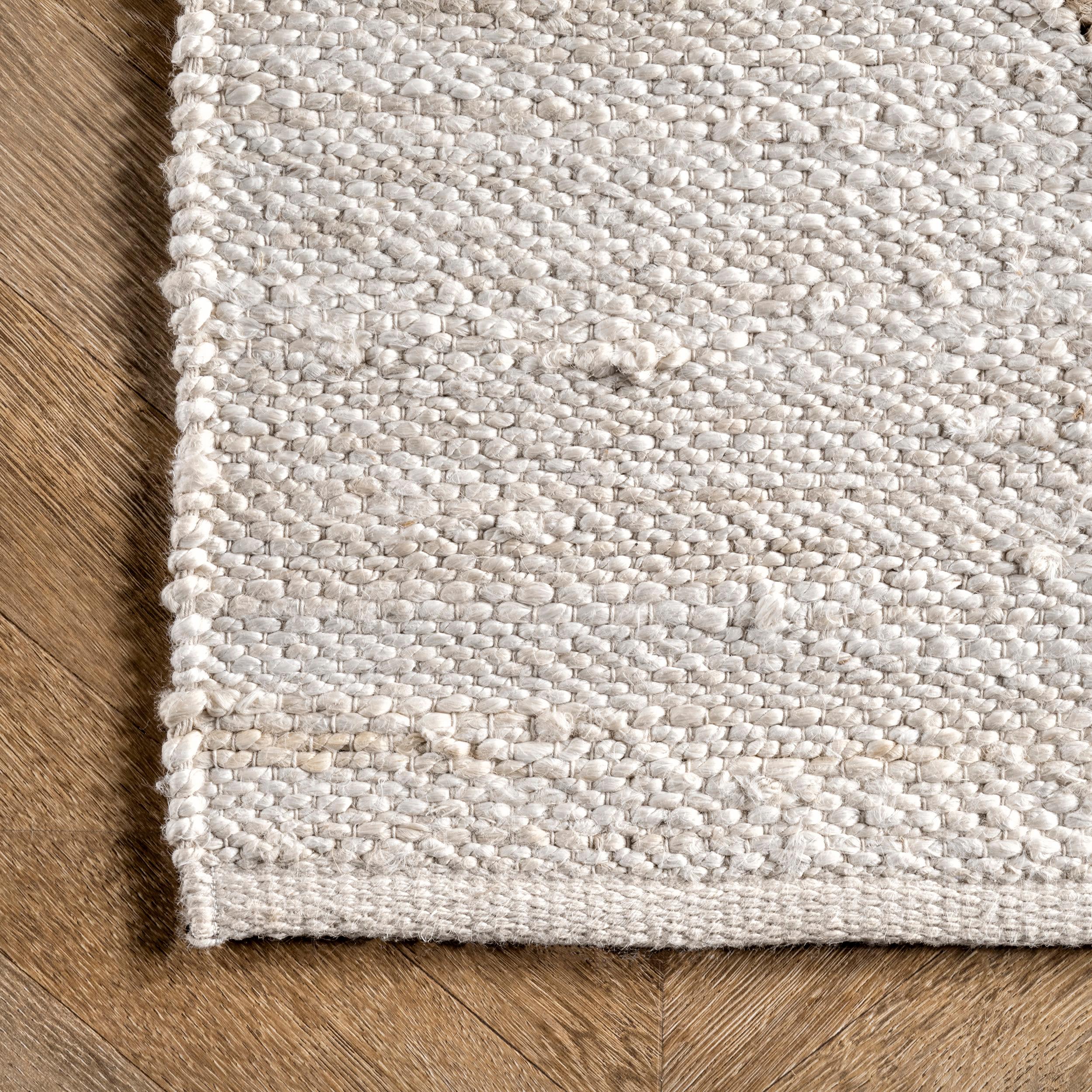 Nuloom Pandora Diamond Jute Indoor Area Rug, 4' x 6', Ivory