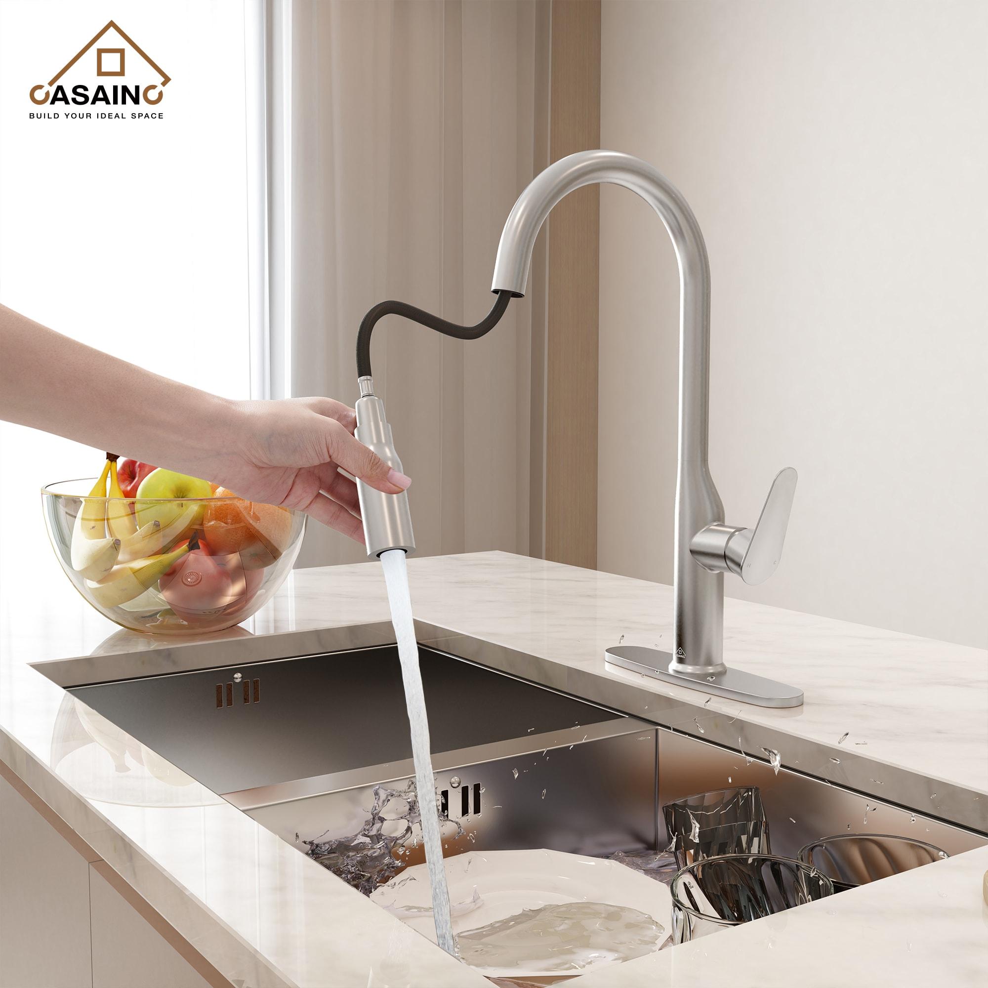 CASAINC CASAINC Single-Handle Pull-Down Kitchen Faucet Single Hole Faucet CA-D4171-BN