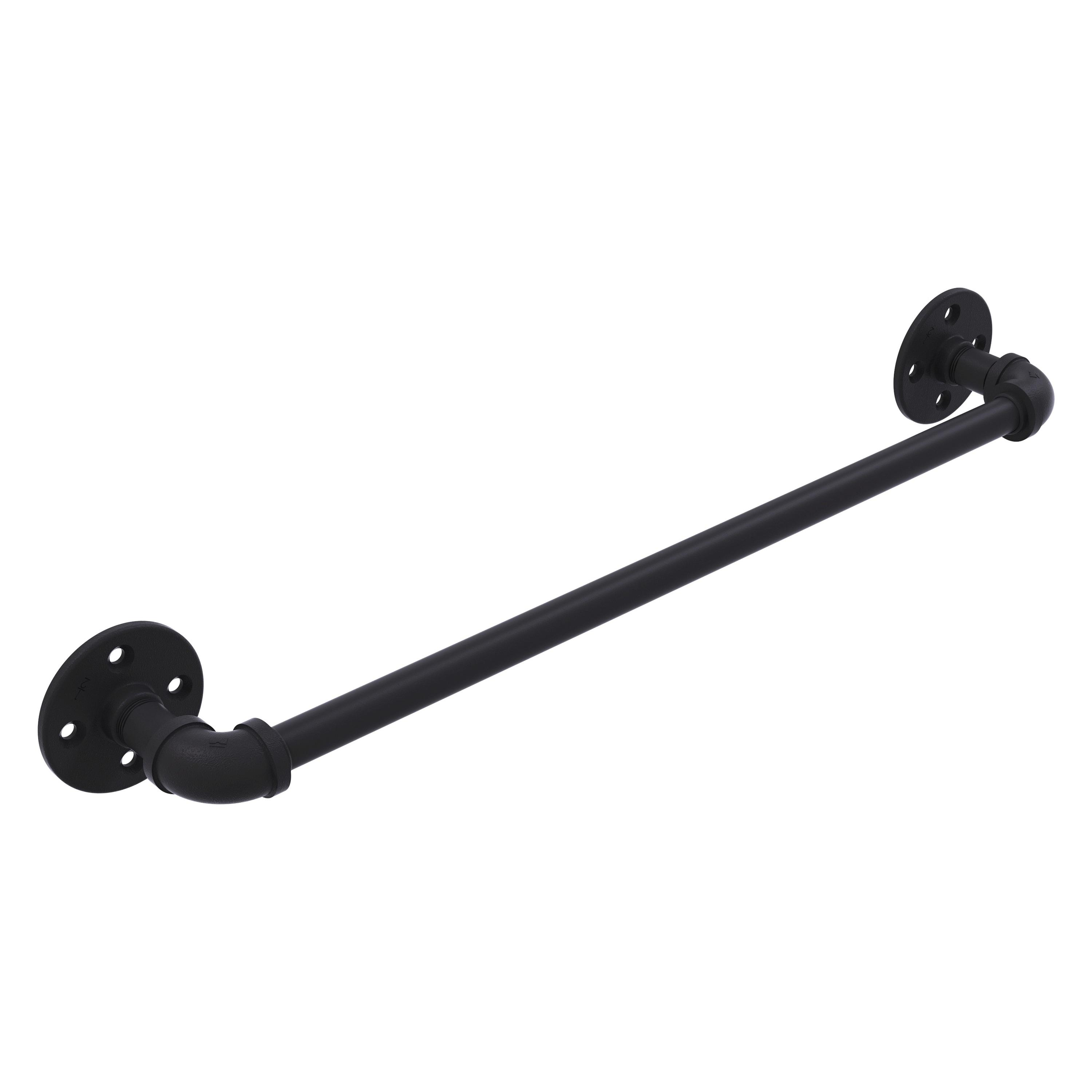 Matte Black Industrial Wall Mounted 18" Towel Bar