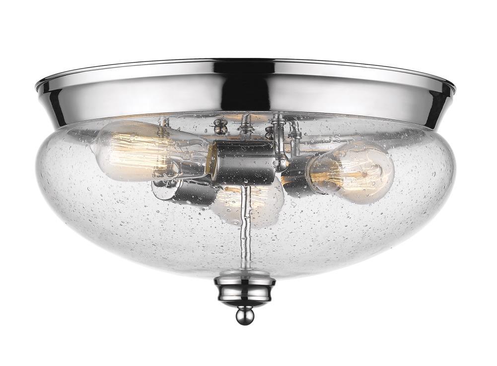 Z-Lite - Amon - 3 Light Flush Mount in Traditional Style - 15 Inches Wide by 8.5