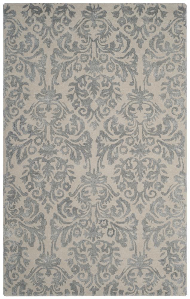 Bella BEL156 Hand Tufted Area Rug - Ivory/Silver - 5'x8' - Safavieh.