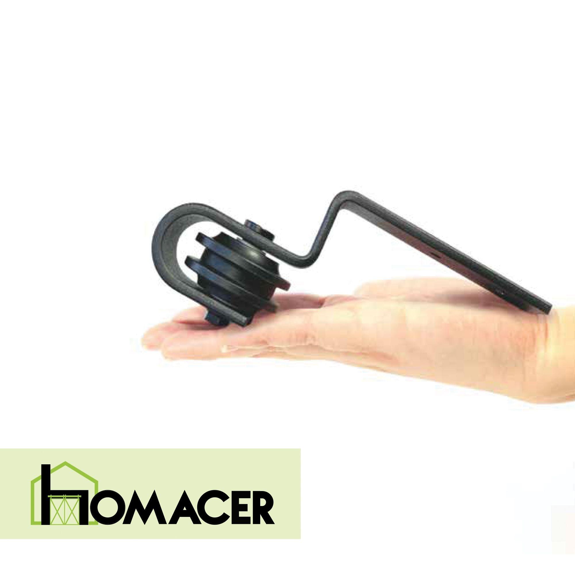 Homacer Mini Black Rustic Classic Design Single Track Bypass Two Door Hardware Kit For Cabinet Use