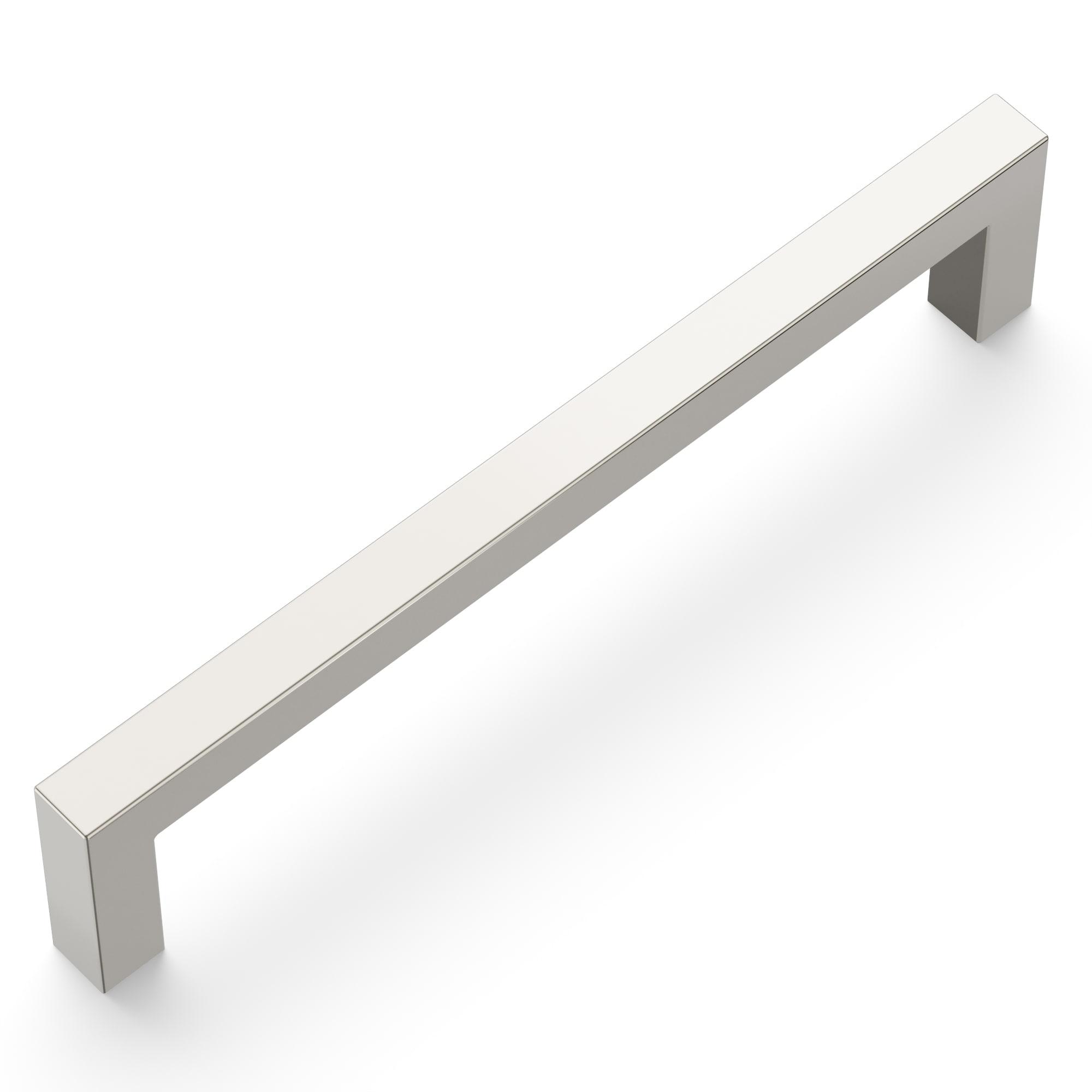 Hickory Hardware Pier Collection Handle Pull - 5-1/16" Center to Center Cabinet Pull Satin Nickel - Contemporary Hardware for Drawers & Cabinets (Set of 10)