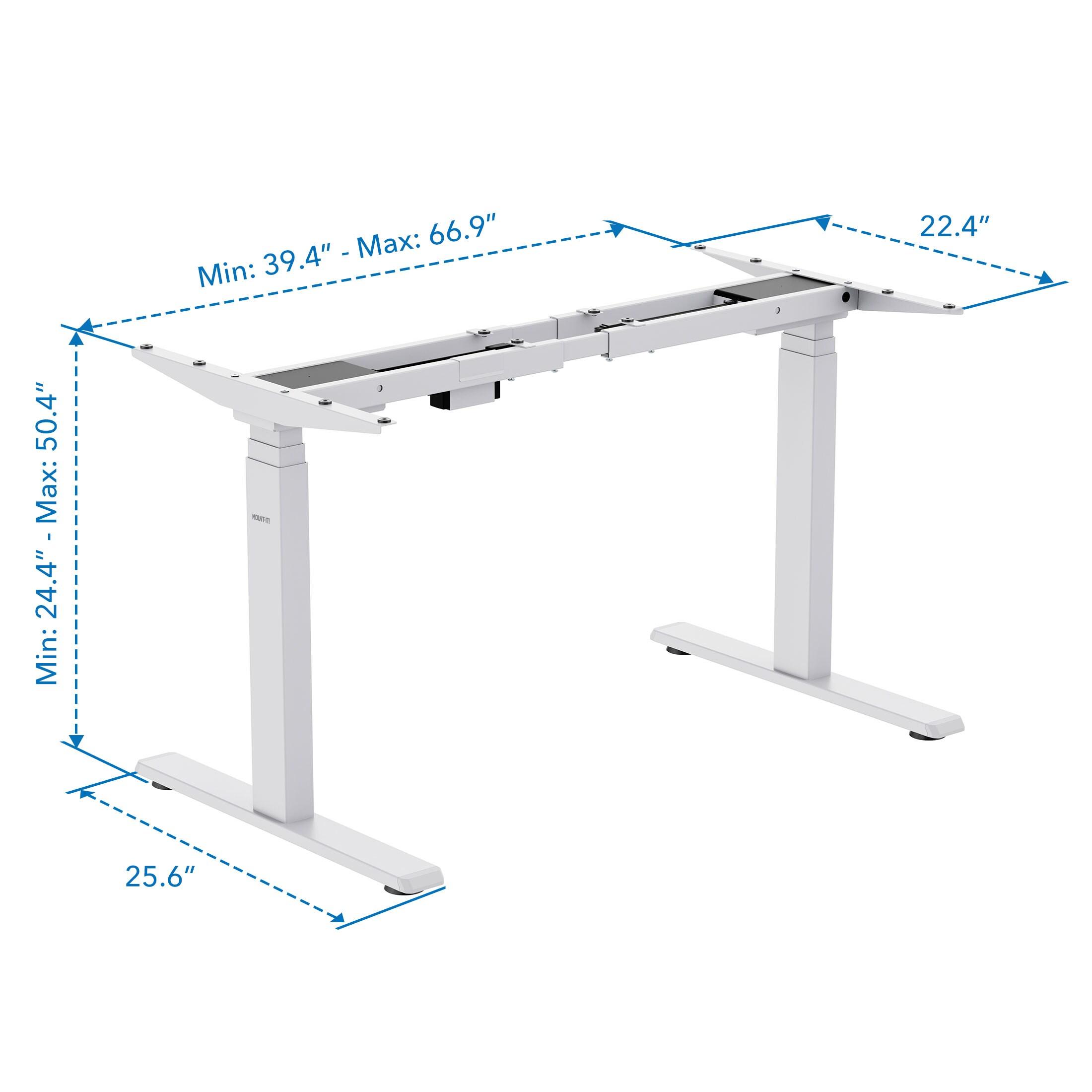 Mount It Dual-Motor, 3-Stage Electric Standing Desk Frame