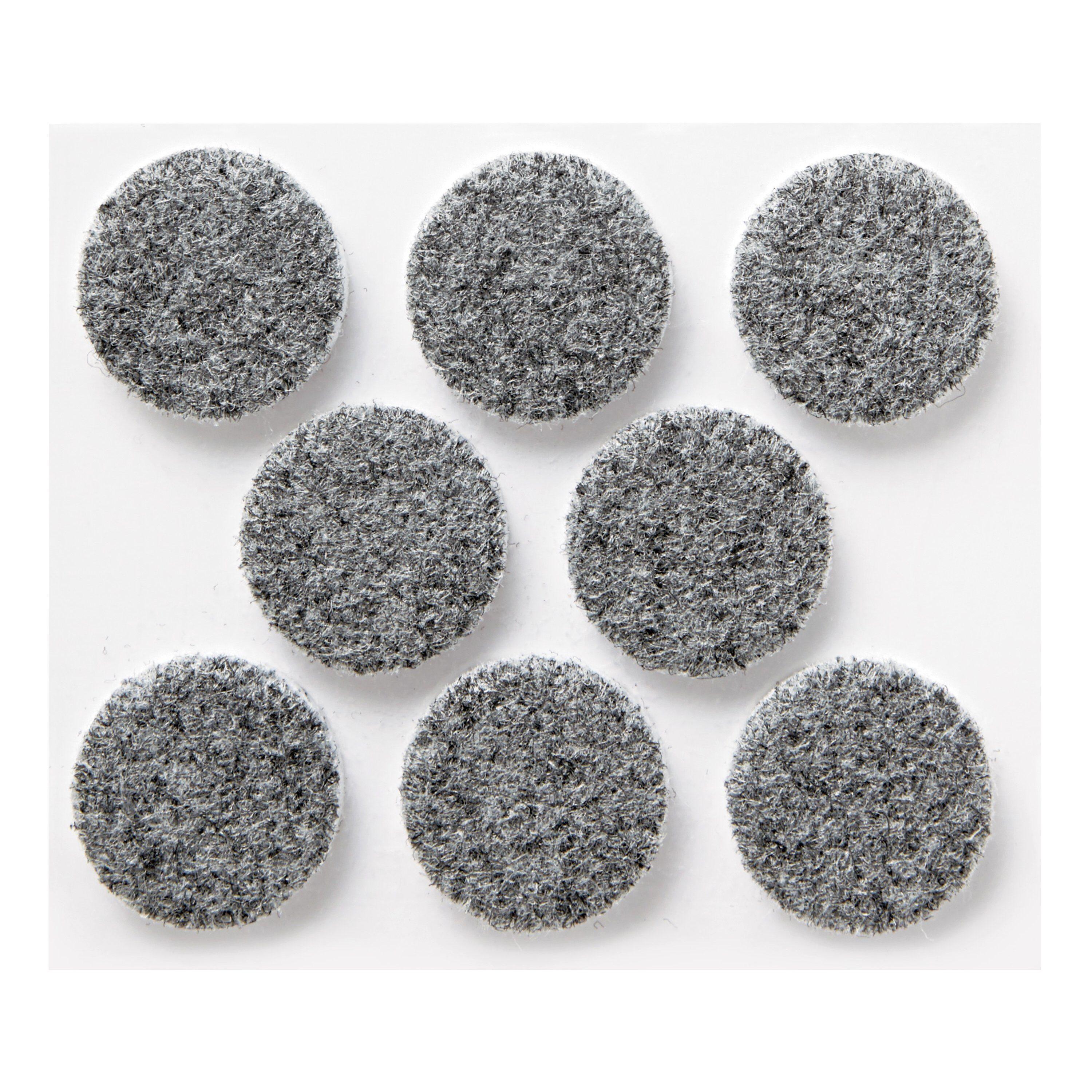 (8-Pk) Scotch 1" Gray Round Heavy-Duty Surface Protection Felt Floor Pads