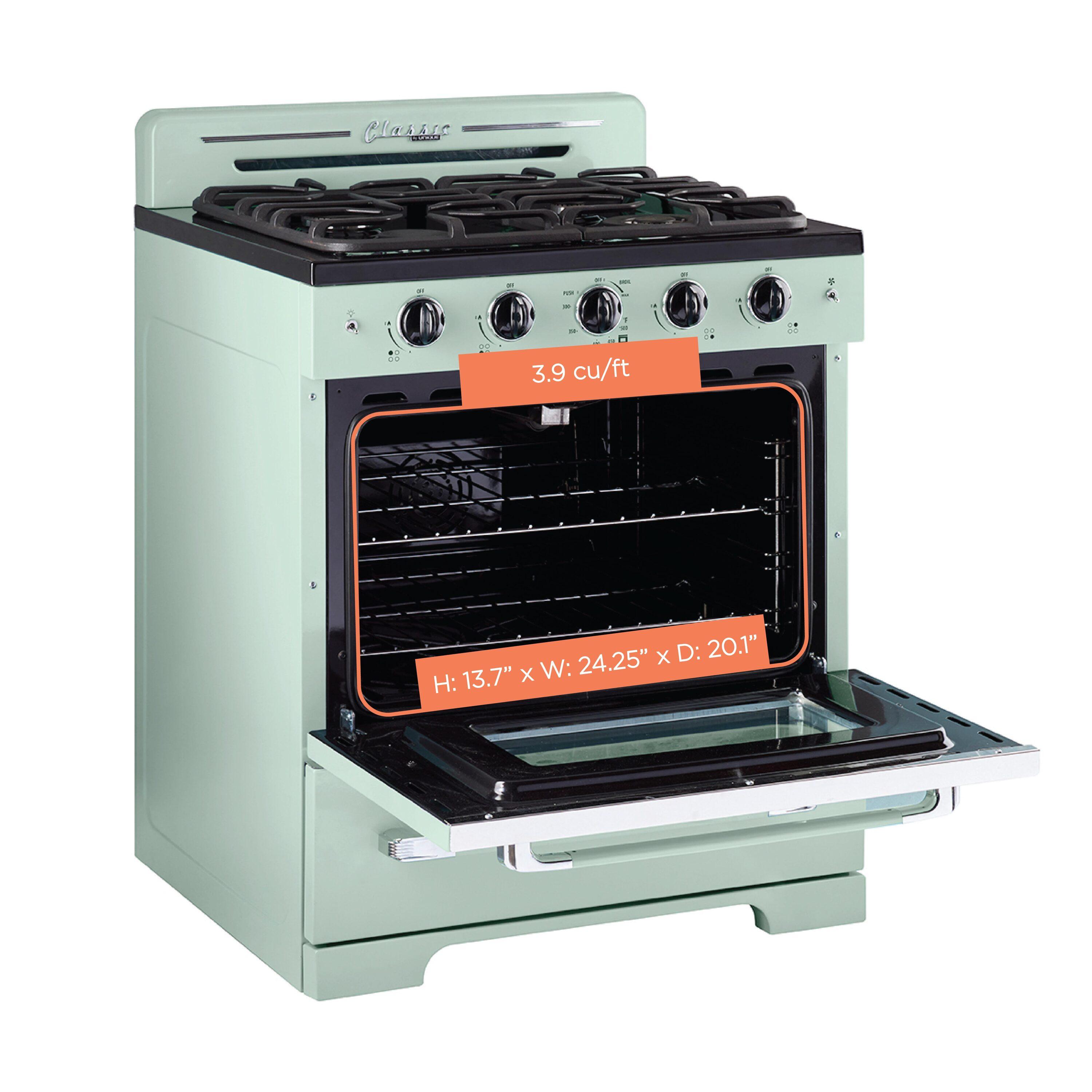 Unique Appliances Classic Retro 30" 4 burner 3.9 cu. ft. Freestanding Gas Range with Convection Oven UGP-30CR LG
