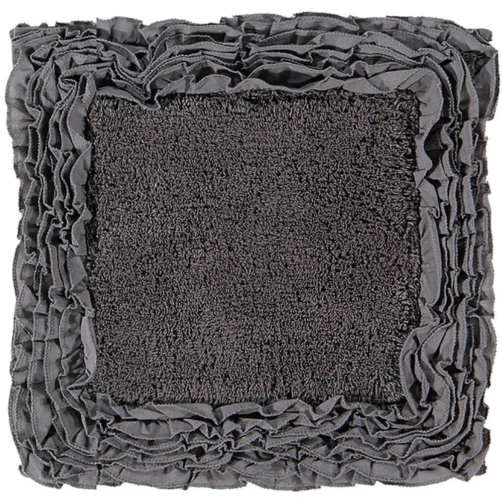 Better Trends Shaggy Boader 100% Cotton Tufted Non- Slip Backing Bath Rug 20" x 60" Runner - Gray