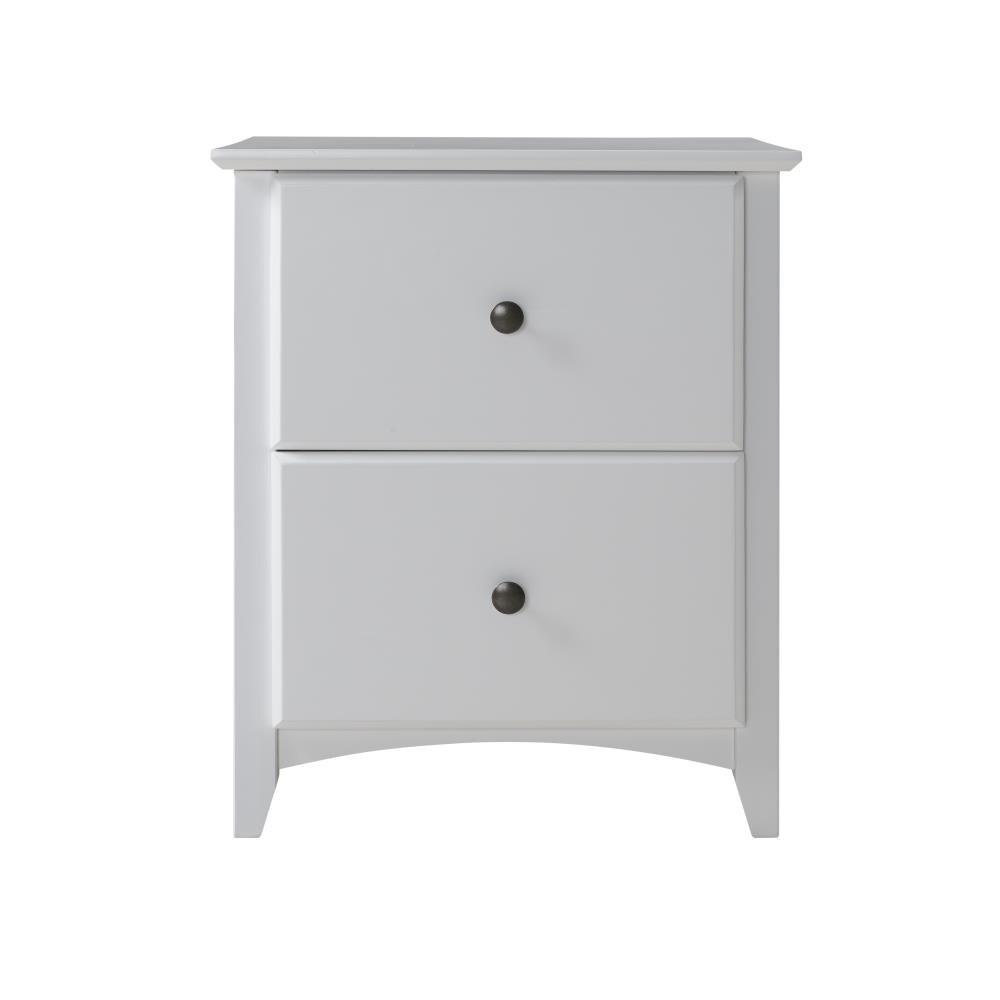 Camaflexi Shaker Style 2 Drawer Night Stand - White Finish