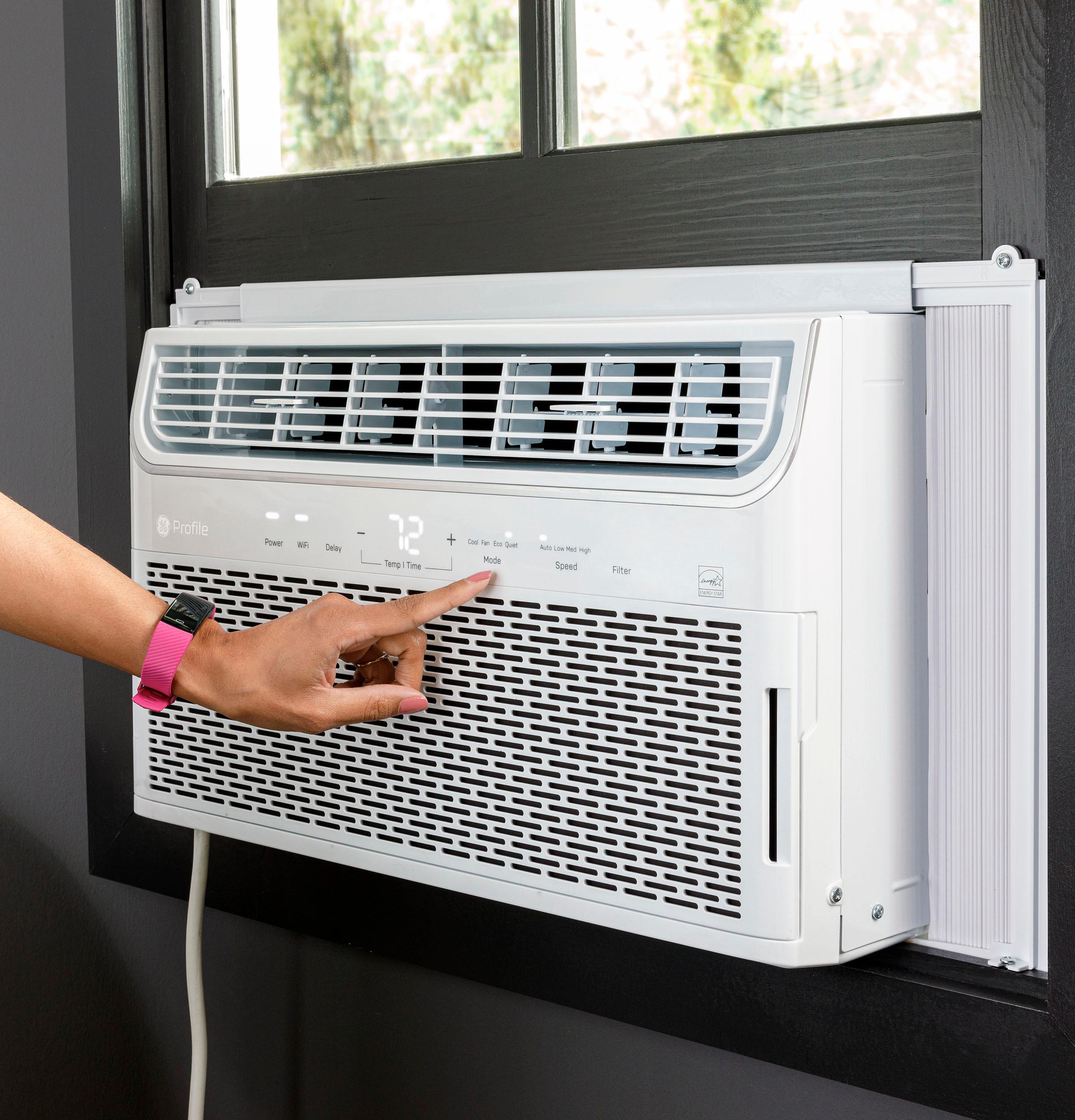 GE 12,000 BTU 110V Smart Window-Mounted Air Conditioner with Wi-Fi