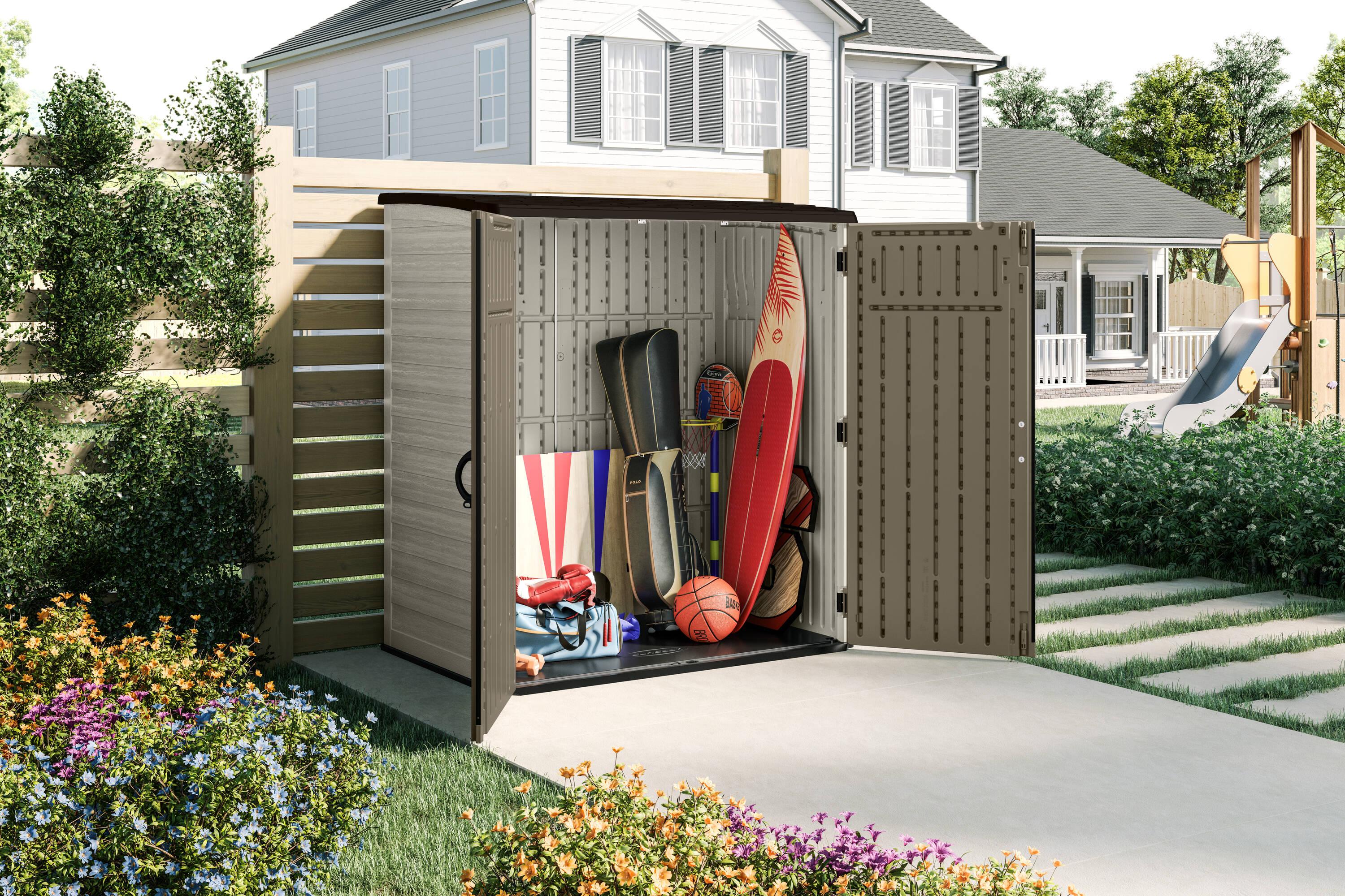 Suncast Suncast 6 ft. W x 4 ft. D Resin Vertical Tool Shed