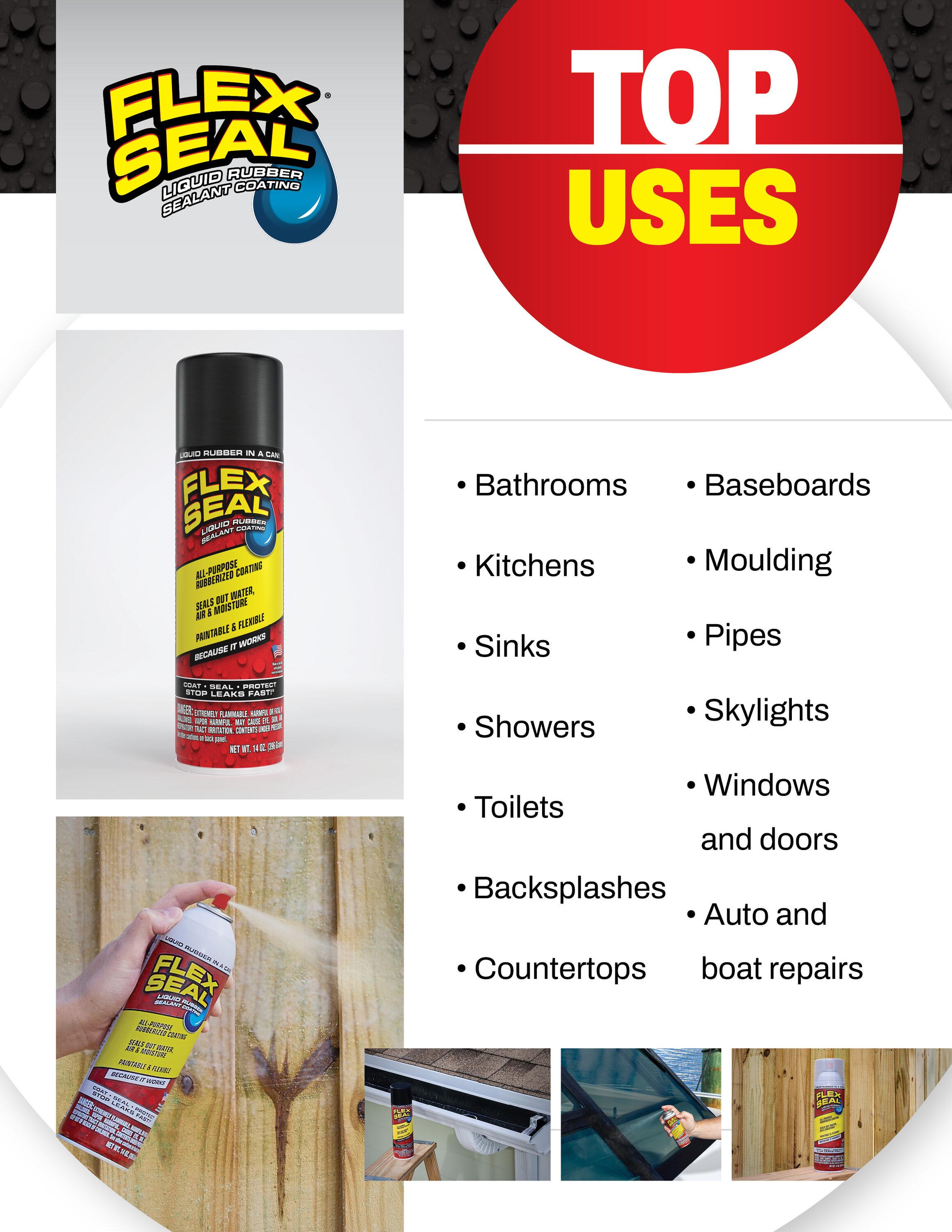 Flex Seal MAX Aerosol Liquid Rubber Sealant Coating, 17 oz, Black
