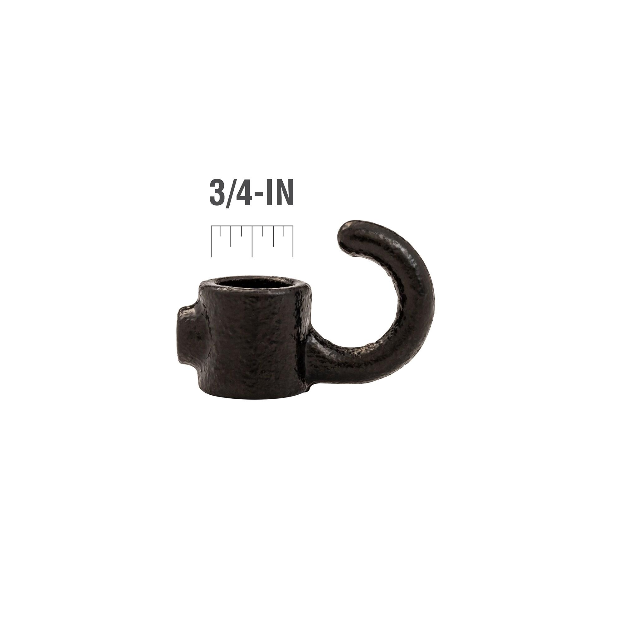 BK Products Black 3/4-in Hook fits Pipe O.D. 1.05-in