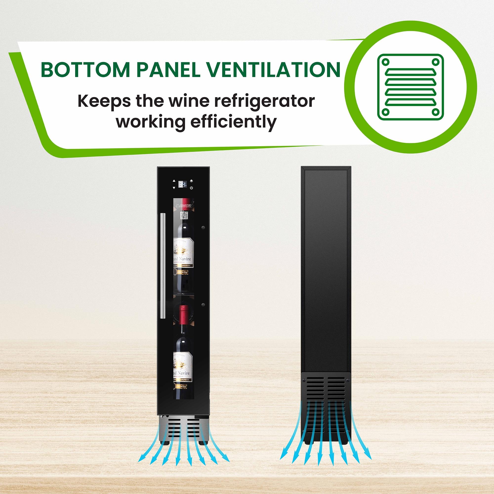 9 bottle Built-in/Freestanding Wine Ref with 7 color LED Lights