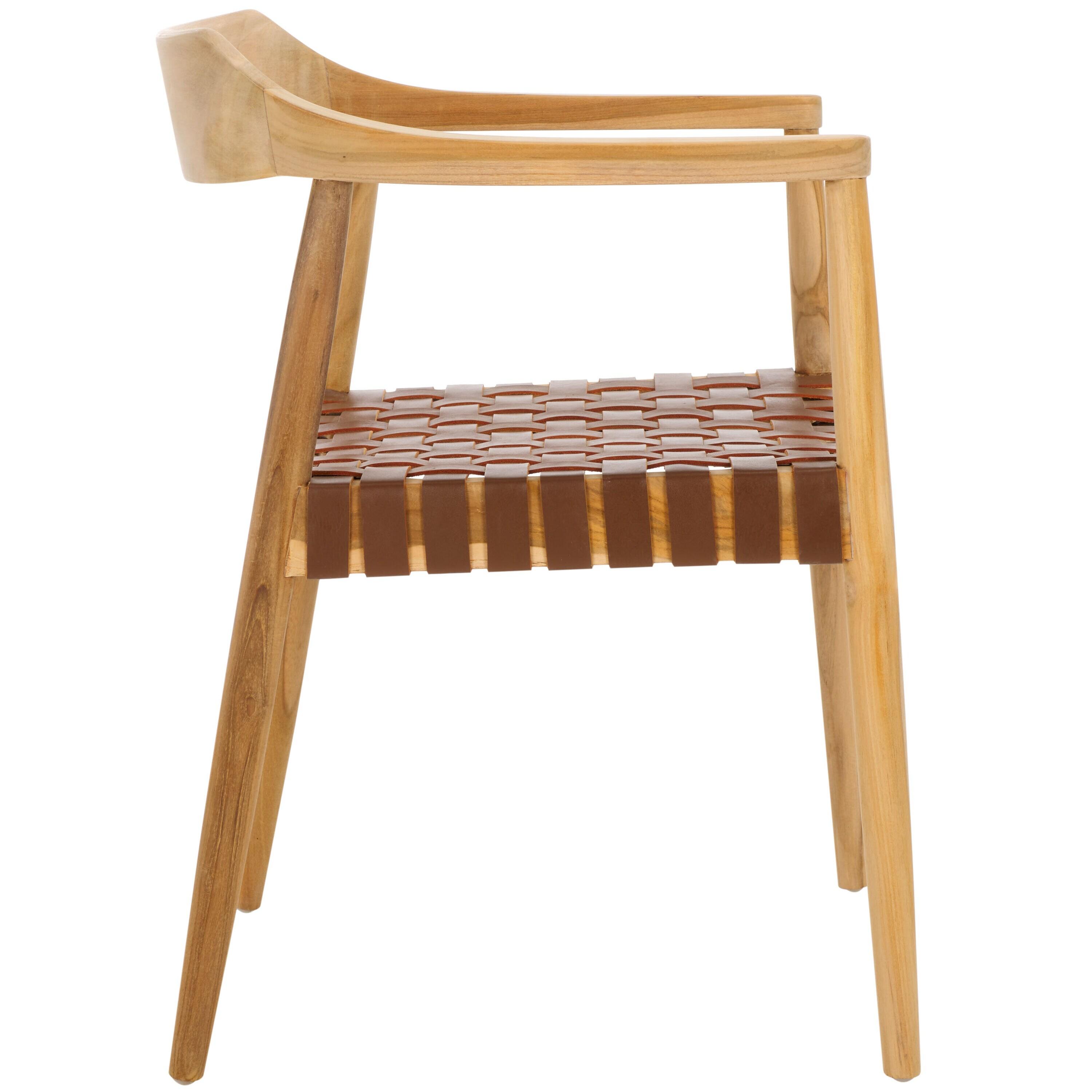 Amycus Accent Chair - ACH1202 - Light Honey/Natural Teak - Safavieh