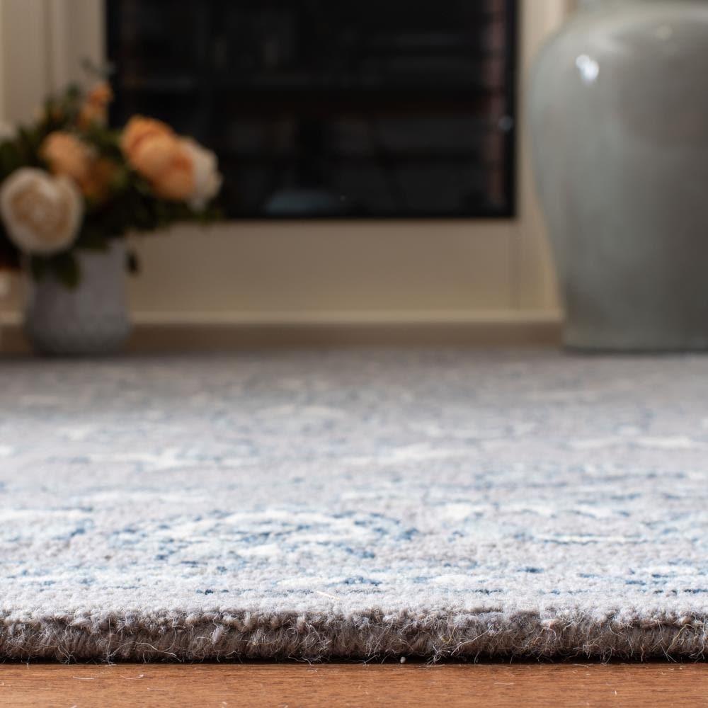 Micro-Loop MLP504 Hand Tufted Indoor Accent Rug - Light Grey/Ivory - 4'x6' - Safavieh