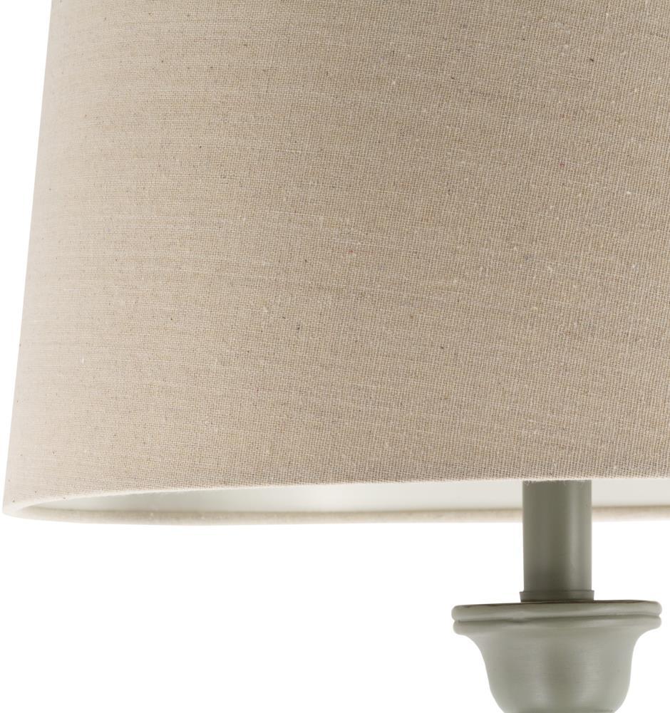Elgood 59" Black and Gray Resin Floor Lamp with Linen Shade