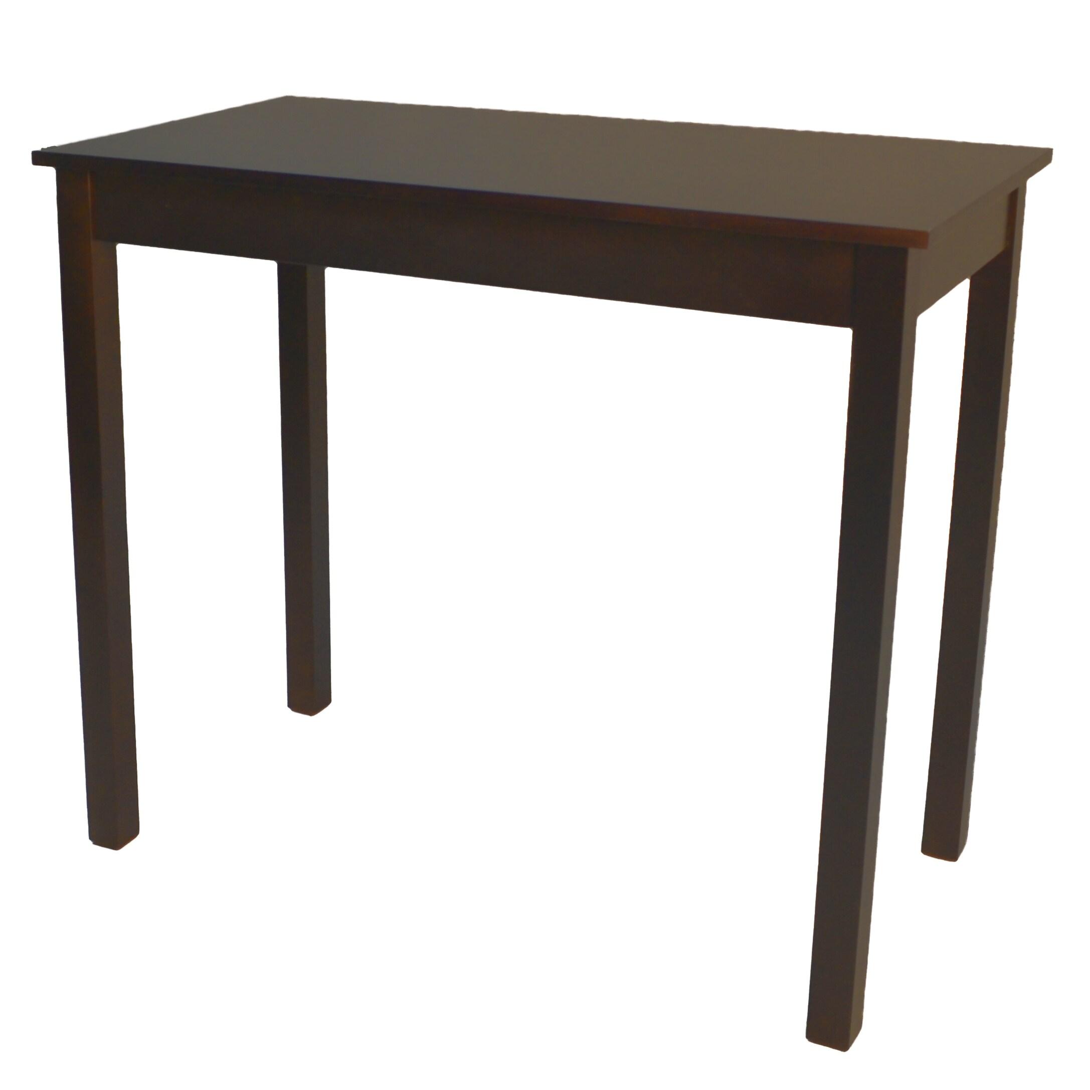 Carolina Living Keegan Pub Bar Espresso: Counter Height Dining Table for 4, Rubberwood Frame