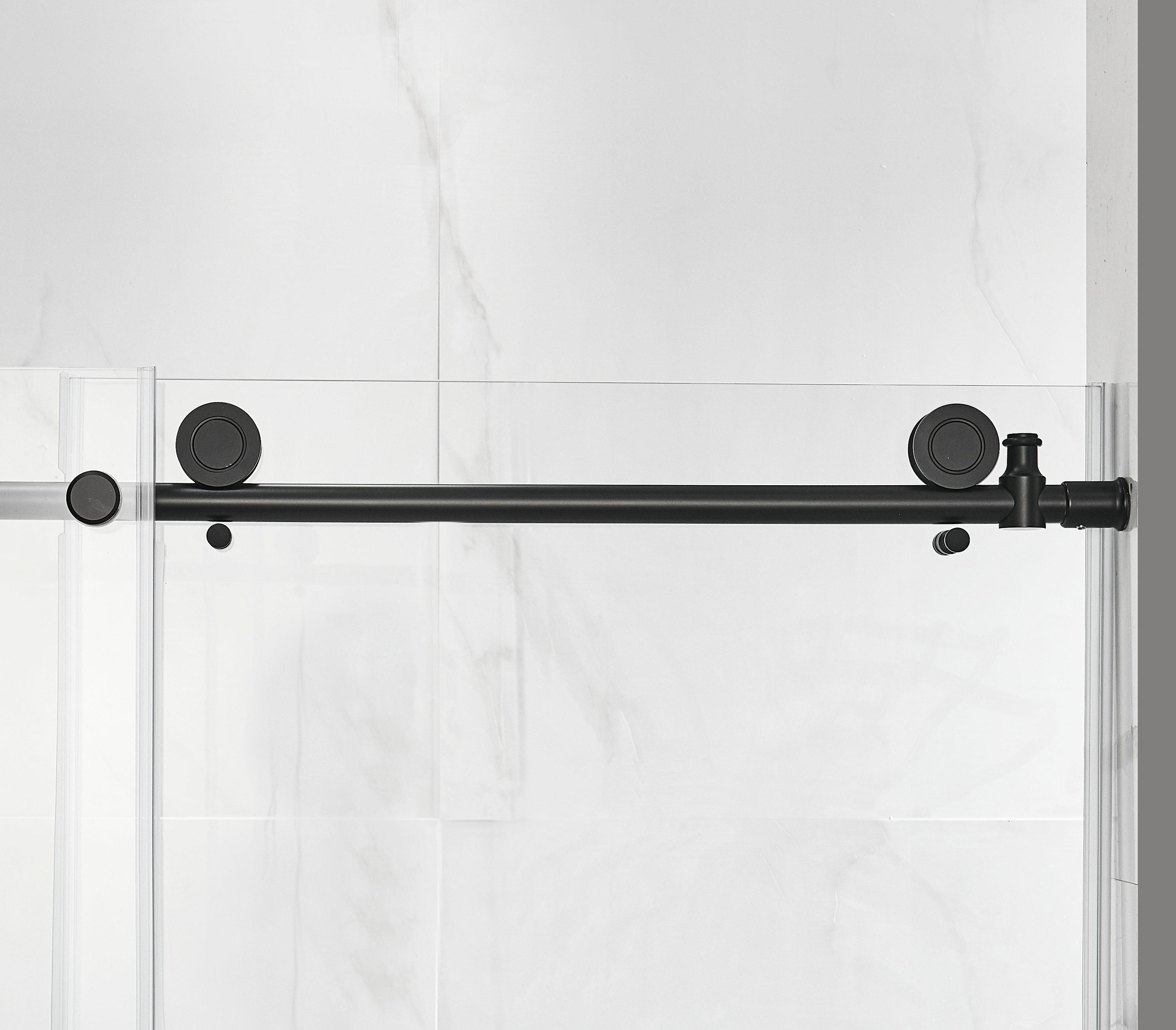 ANZZI SD-AZ13-01MB Madam Series 48" W x 76" H Single Sliding Semi-Frameless Shower Door