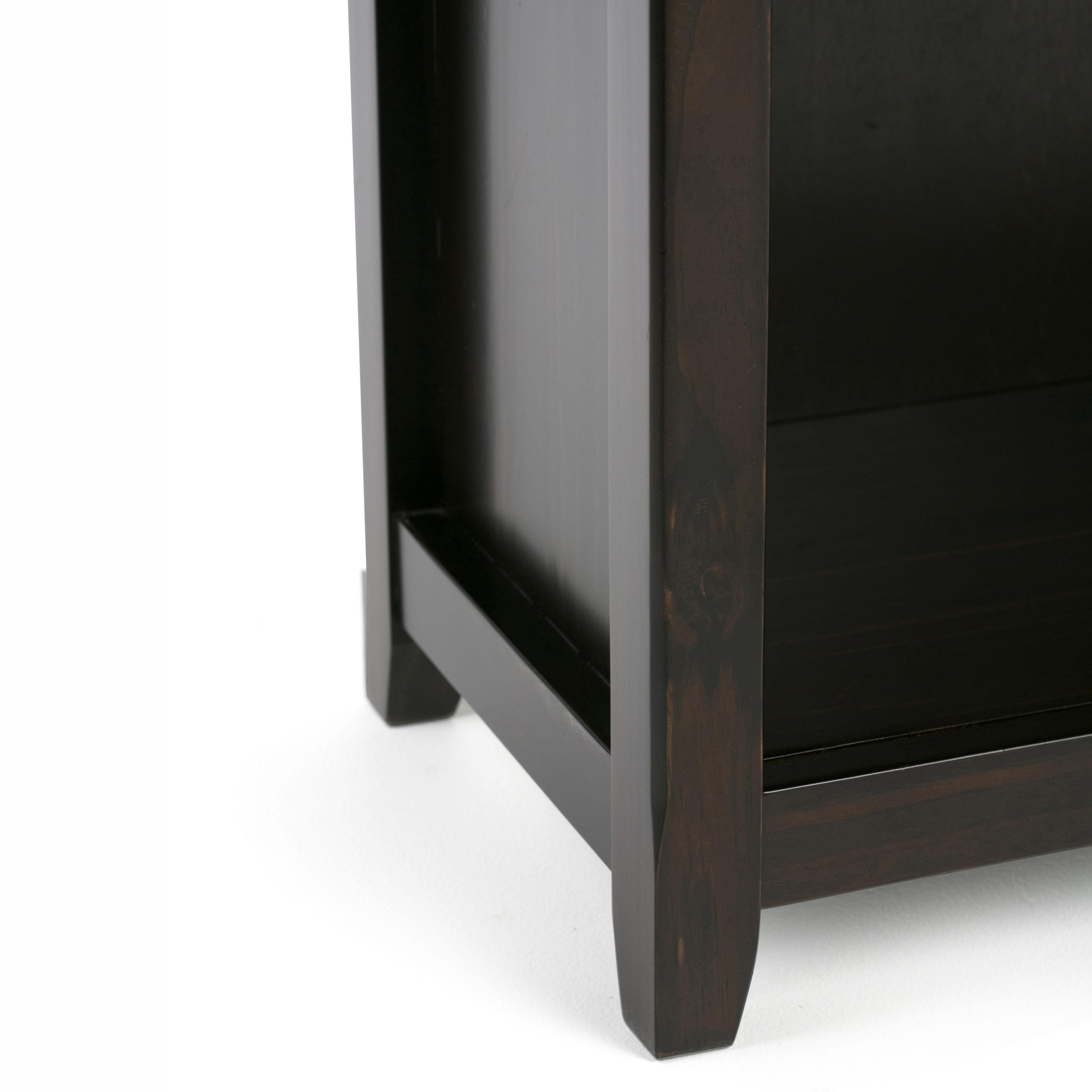 Simpli Home Amherst 30"W Solid Wood 5 Shelf Bookcase with Adjustable Shelves
