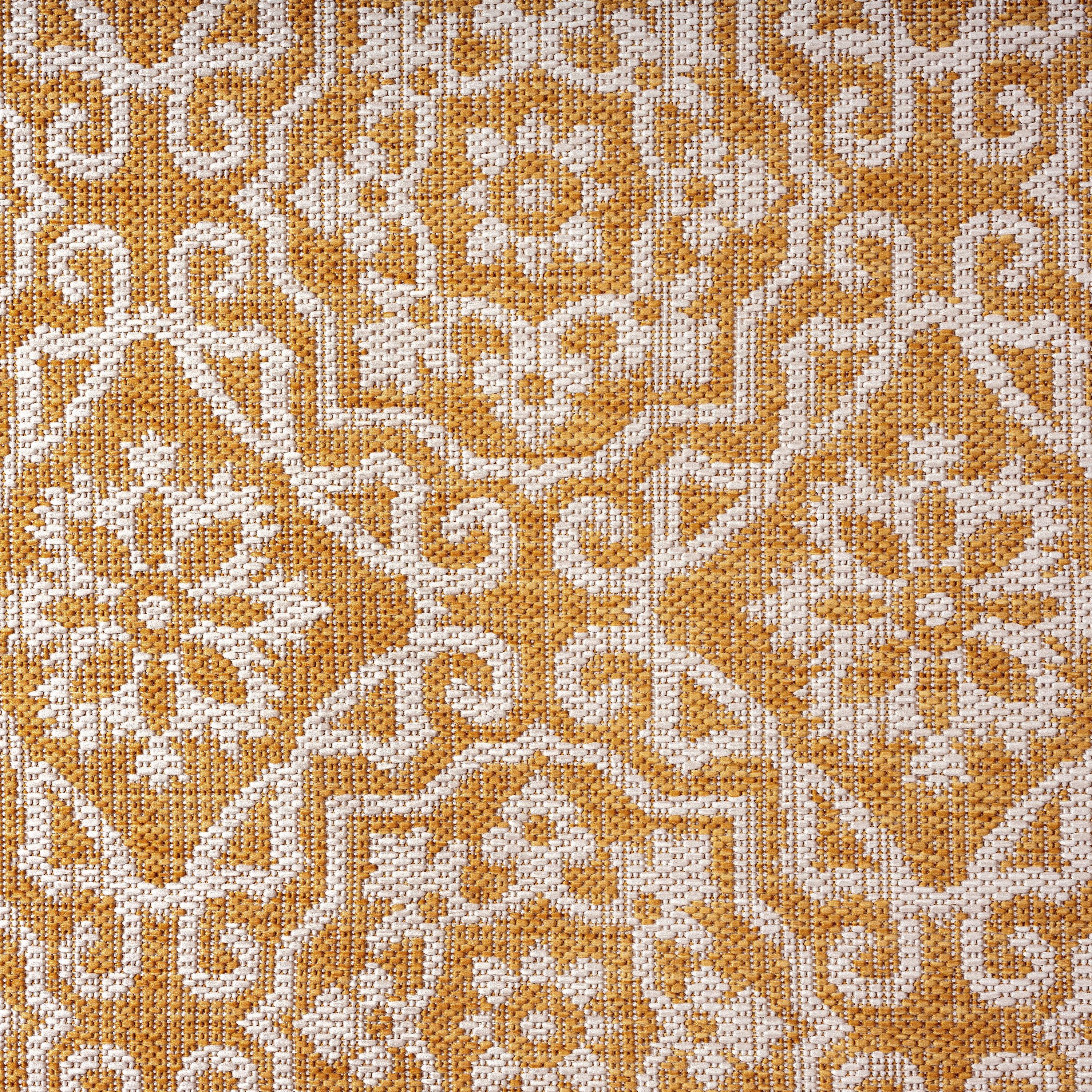 Nicole Miller New York Patio Country Danica Geometric Indoor/Outdoor Area Rug, Yellow/White