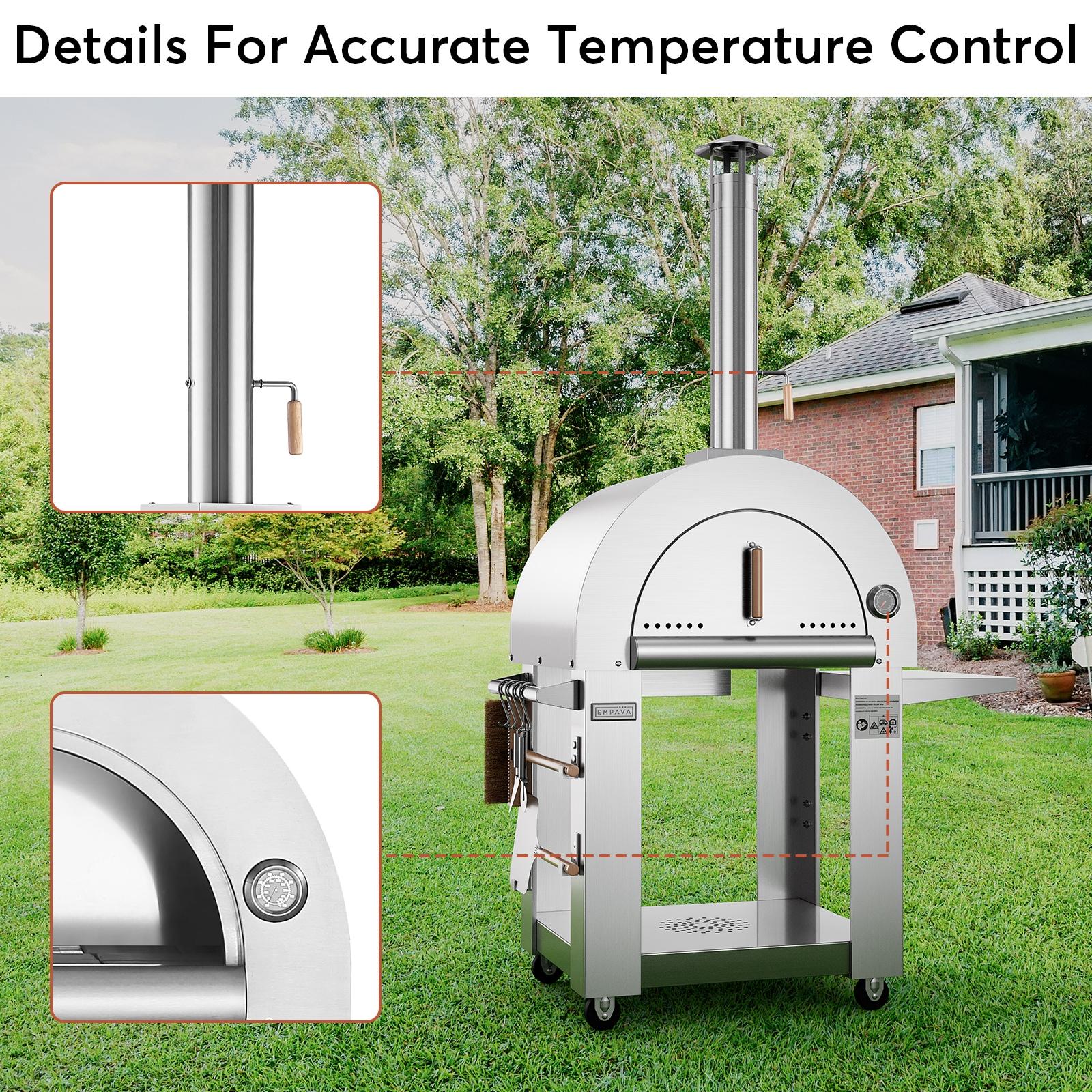Empava Stainless Steel Freestanding Wood-Fired Pizza Oven & Reviews | Wayfair