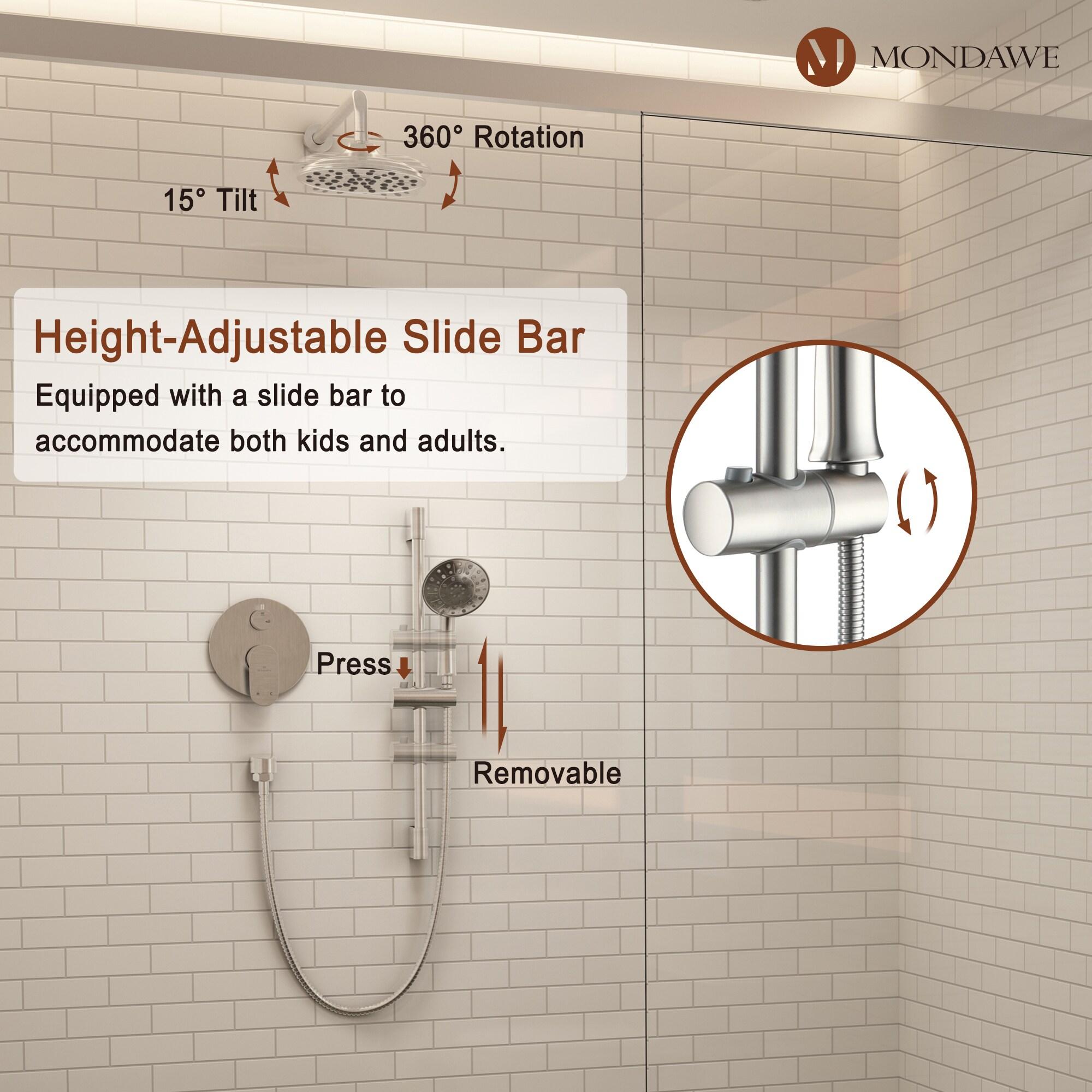 Calliope Wall Mounted 2-Function Retro Pressure-Balanced Shower System with 3 Setting Handheld