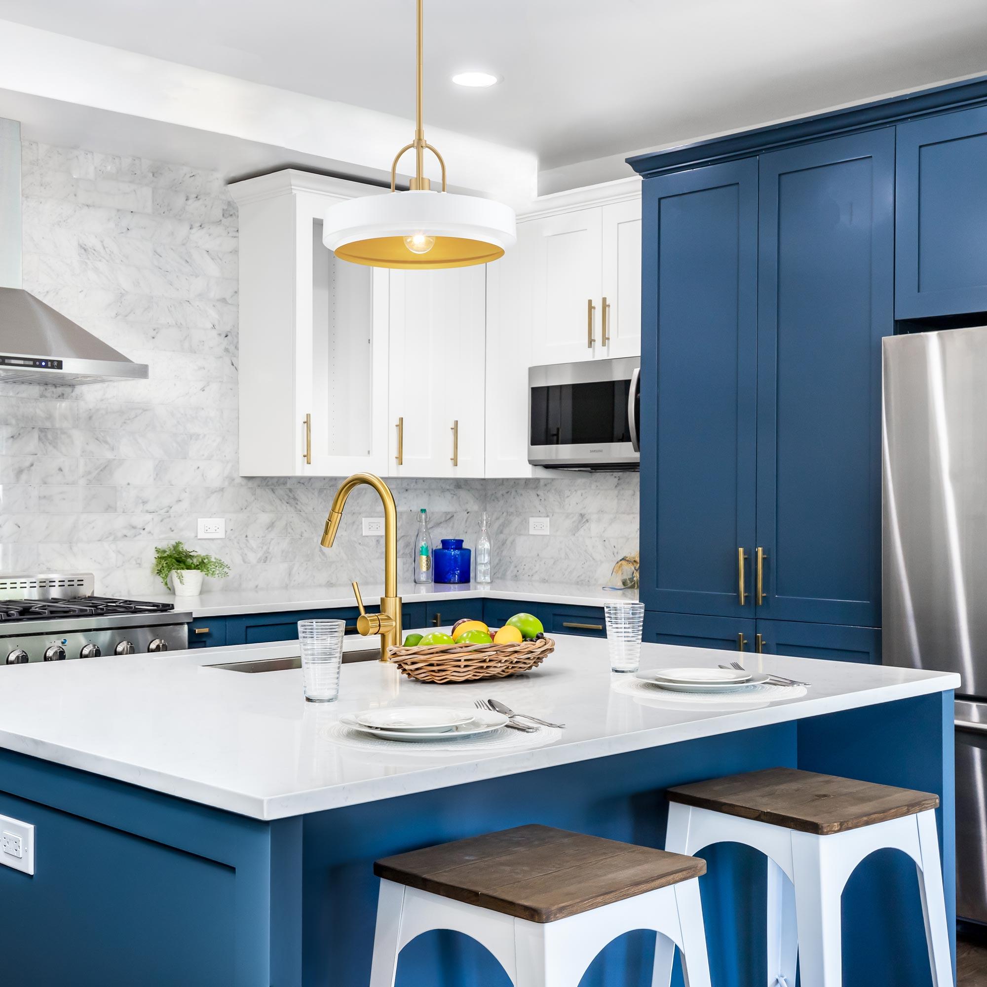 Designers Fountain Odea 14 inch 1-Light Matte White Transitional Pendant Light, D295M-14P-MW