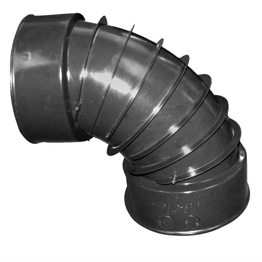 Black HDPE 3-inch 90 Degree Corrugated Elbow Fitting