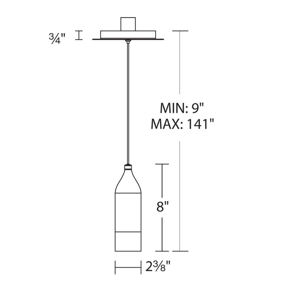 Action 1 - Light LED Cylinder Pendant