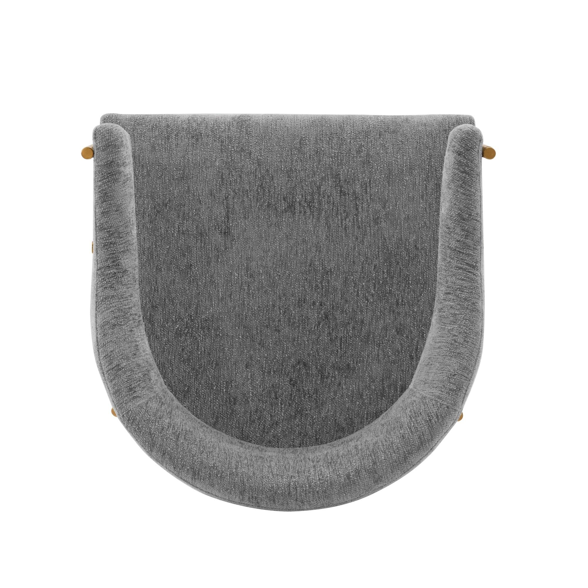 Set of 2 Lia Modern Boucle Dining Armchairs with Brushed Gold Accents - Manhattan Comfort