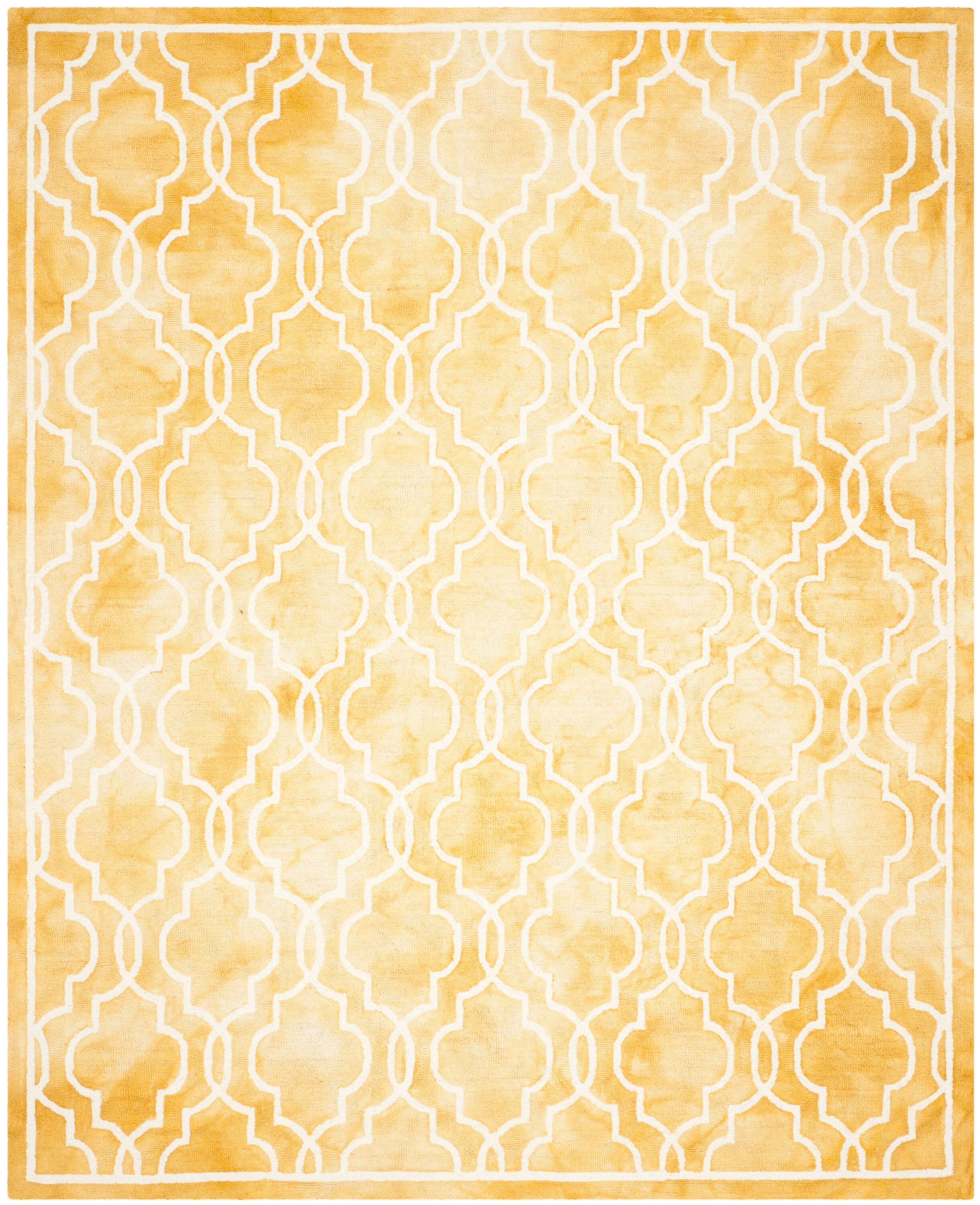 Dip Dye DDY539 Hand Tufted Indoor Area Rug - Gold/Ivory - 9'x12' - Safavieh