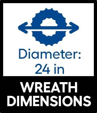 National Tree Company Downswept Douglas Wreath with Warm White LED Lights