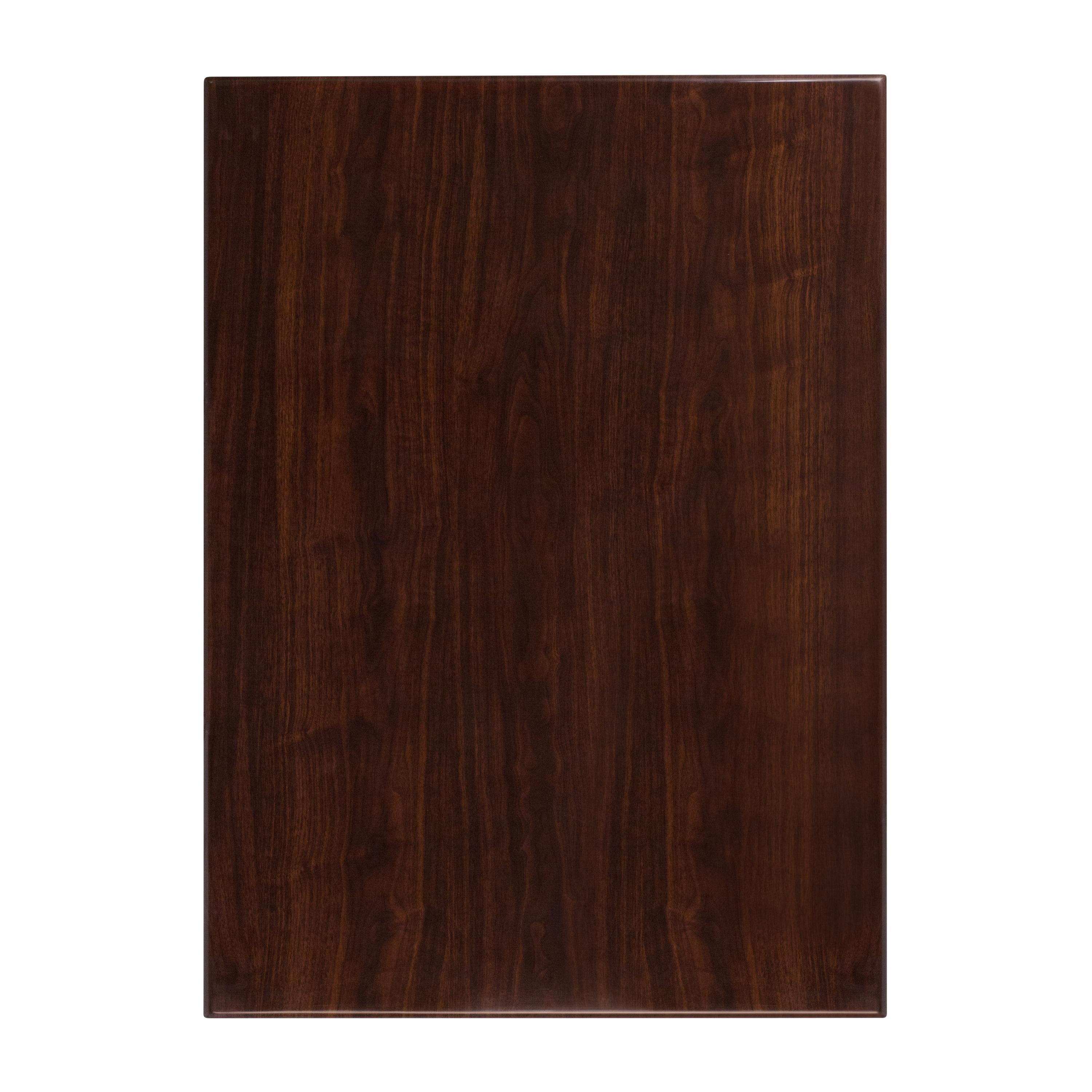 Flash Furniture Glenbrook 24'' x 30'' High-Gloss Resin Table Top with 2'' Thick Drop-Lip