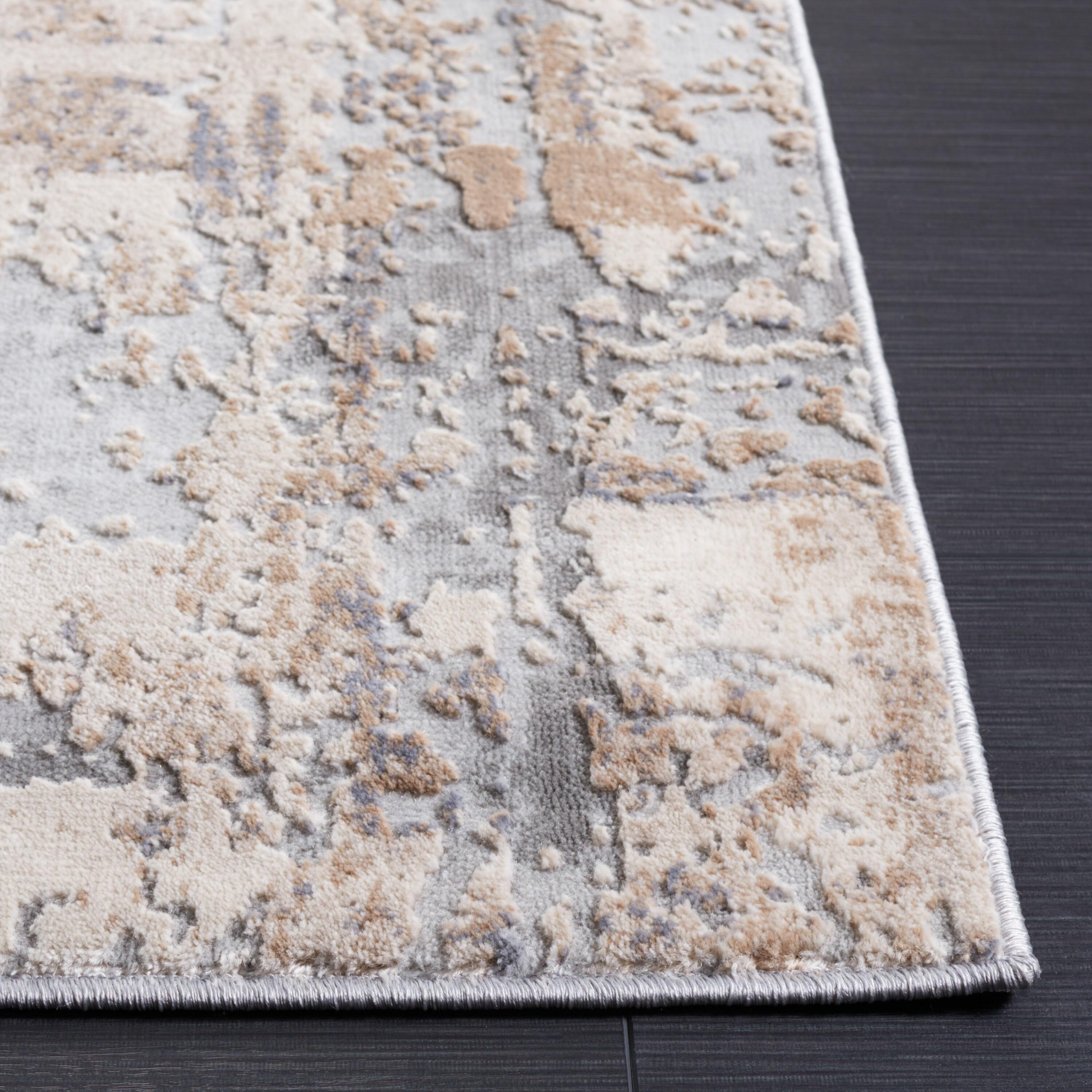 Invista INV435 Power Loomed Runner Rug - Cream/Beige - 2'x8' - Safavieh