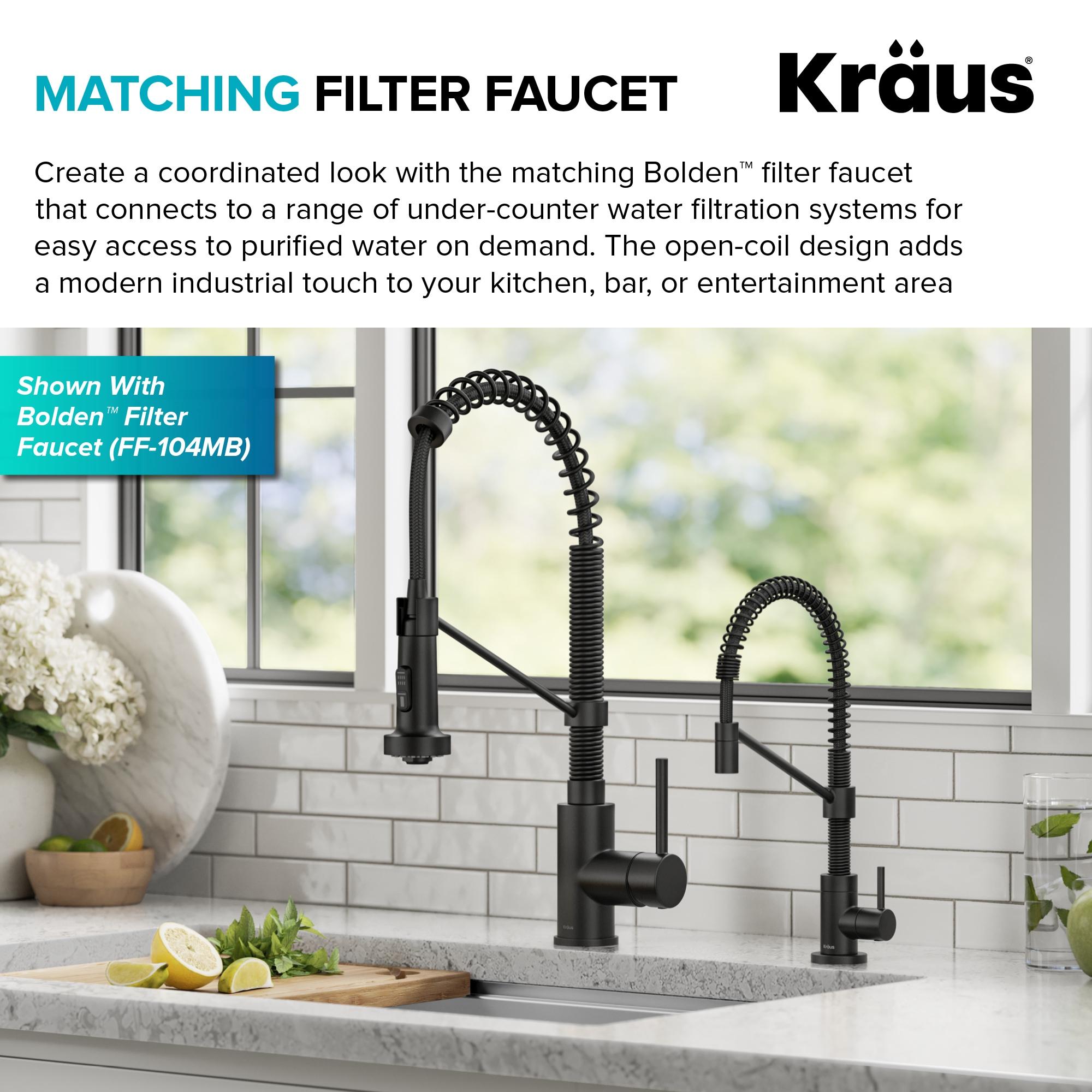 KRAUS Bolden Commercial Style 2-Function Single Handle Pull Down Kitchen Faucet