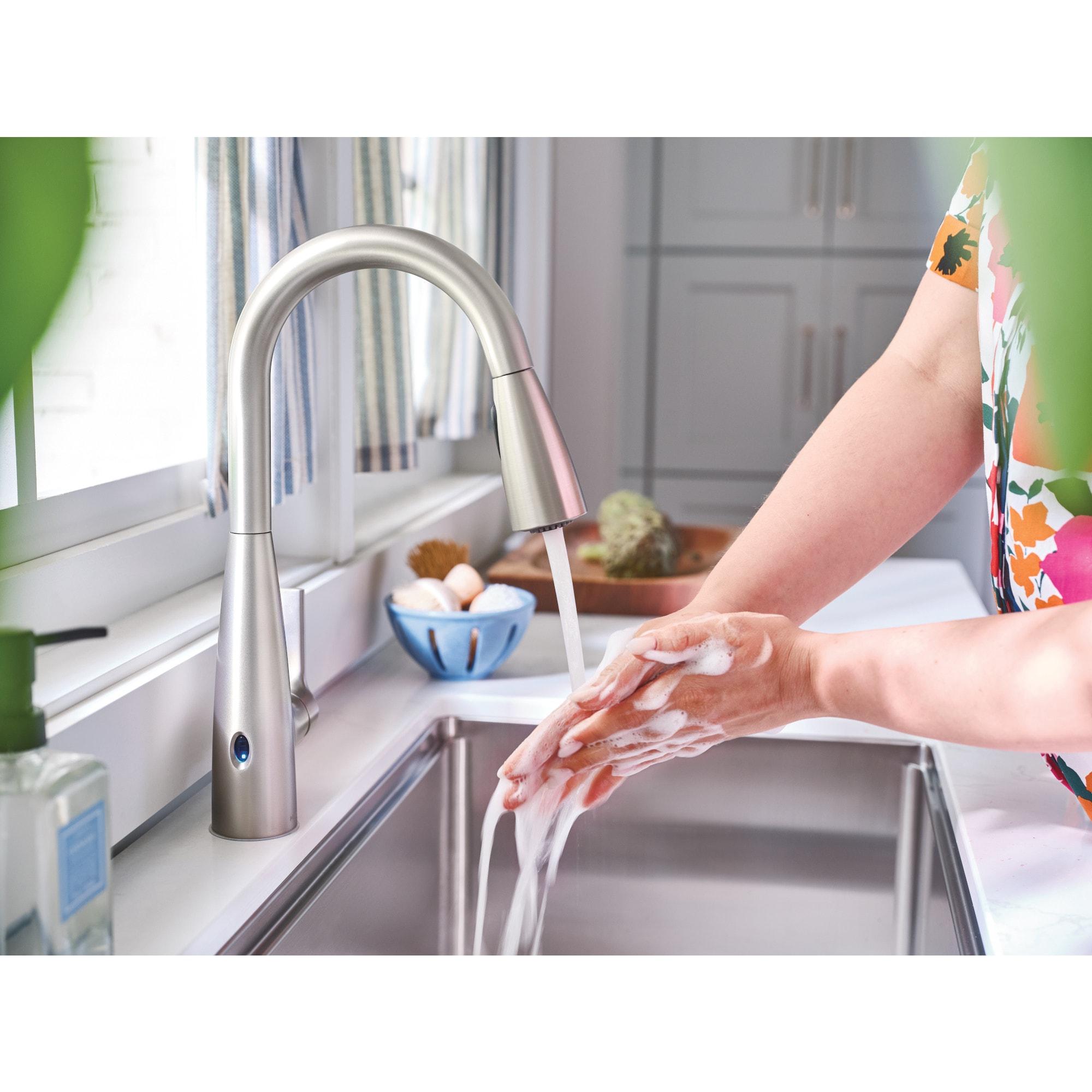 Haelyn Touchless Single-Handle Pull-Down Sprayer Kitchen Faucet with MotionSense Wave in Spot Resist Stainless