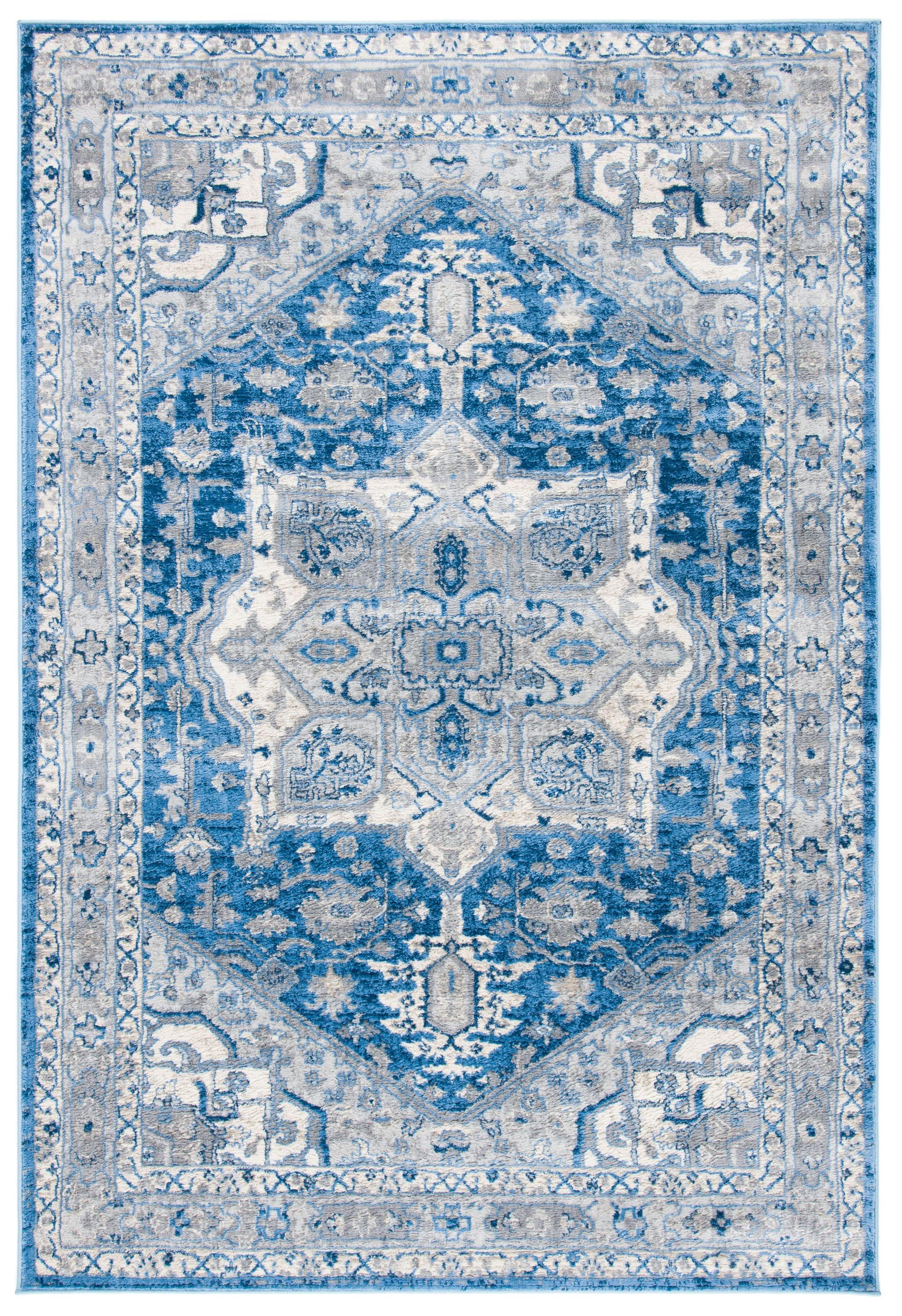 Brentwood BNT852 Power Loomed Indoor Area Rug - Blue/Grey - 9'x12' - Safavieh