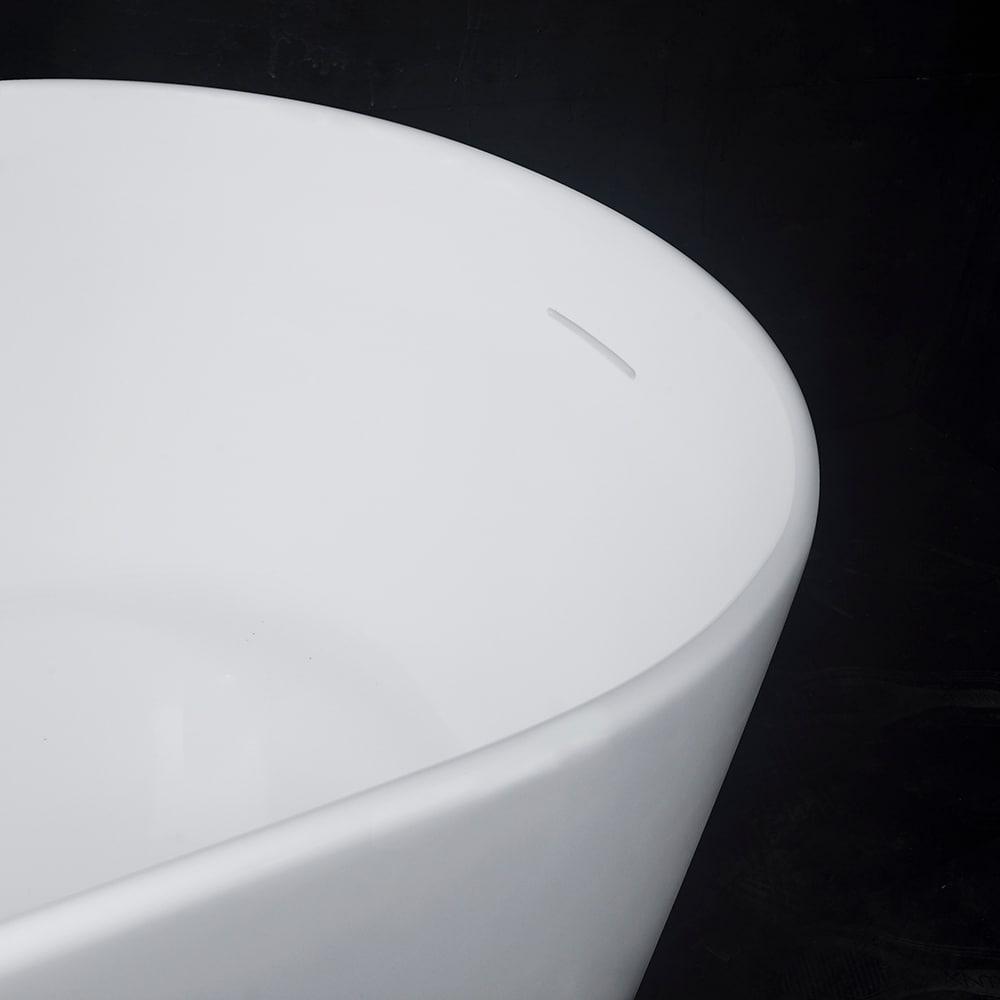 59'' x 30'' Freestanding Soaking Solid Surface Bathtub