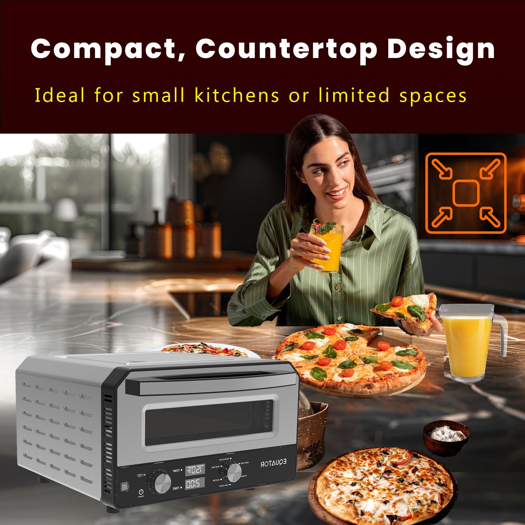 Equator Advanced Appliances Equator ELECTRIC PIZZA OVEN Multi Program w/ Baking Stone Countertop 0.5cf 110V | Wayfair