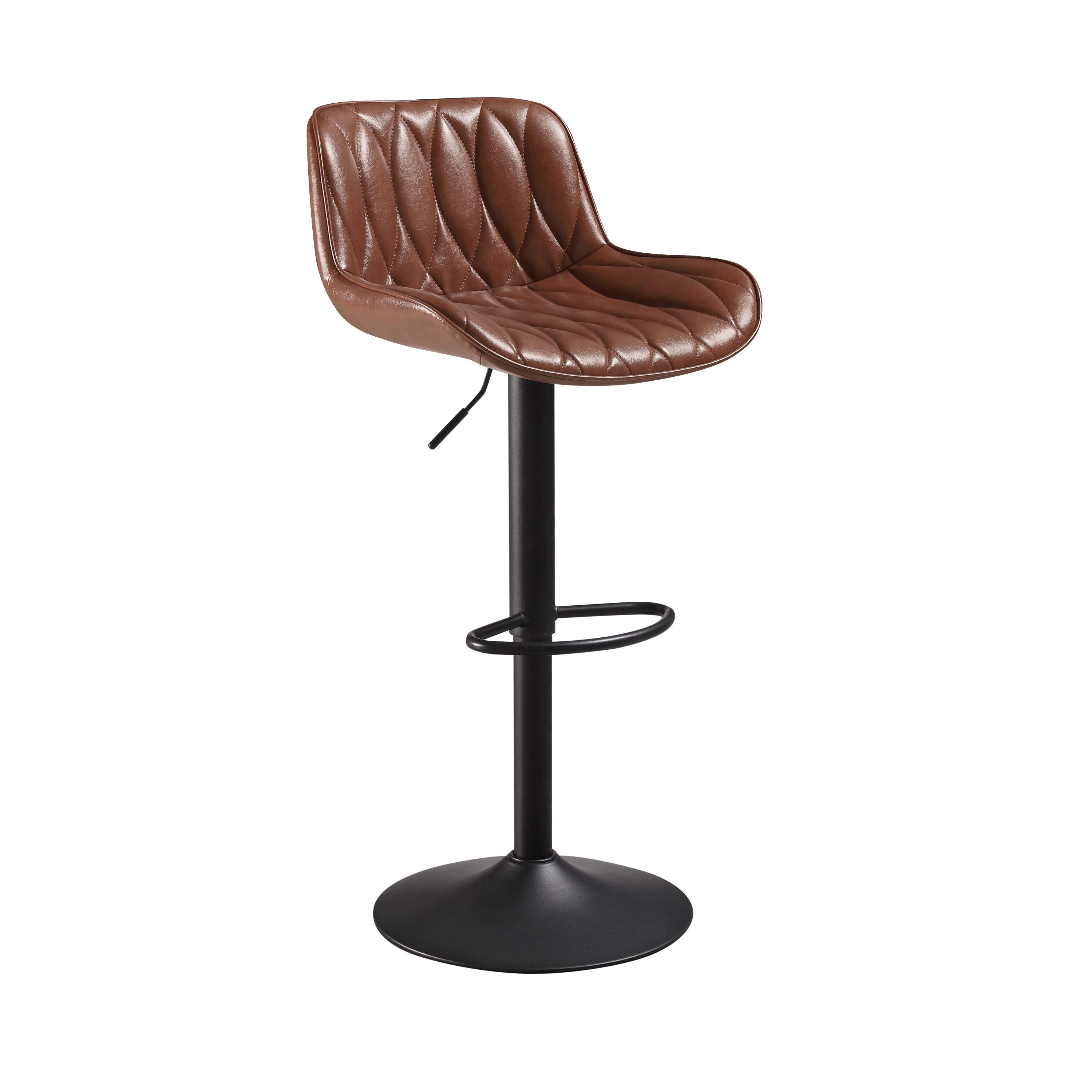 walsunny Swivel Upholstered Adjustable Height Counter Stool with Metal Frame (Set of 2)