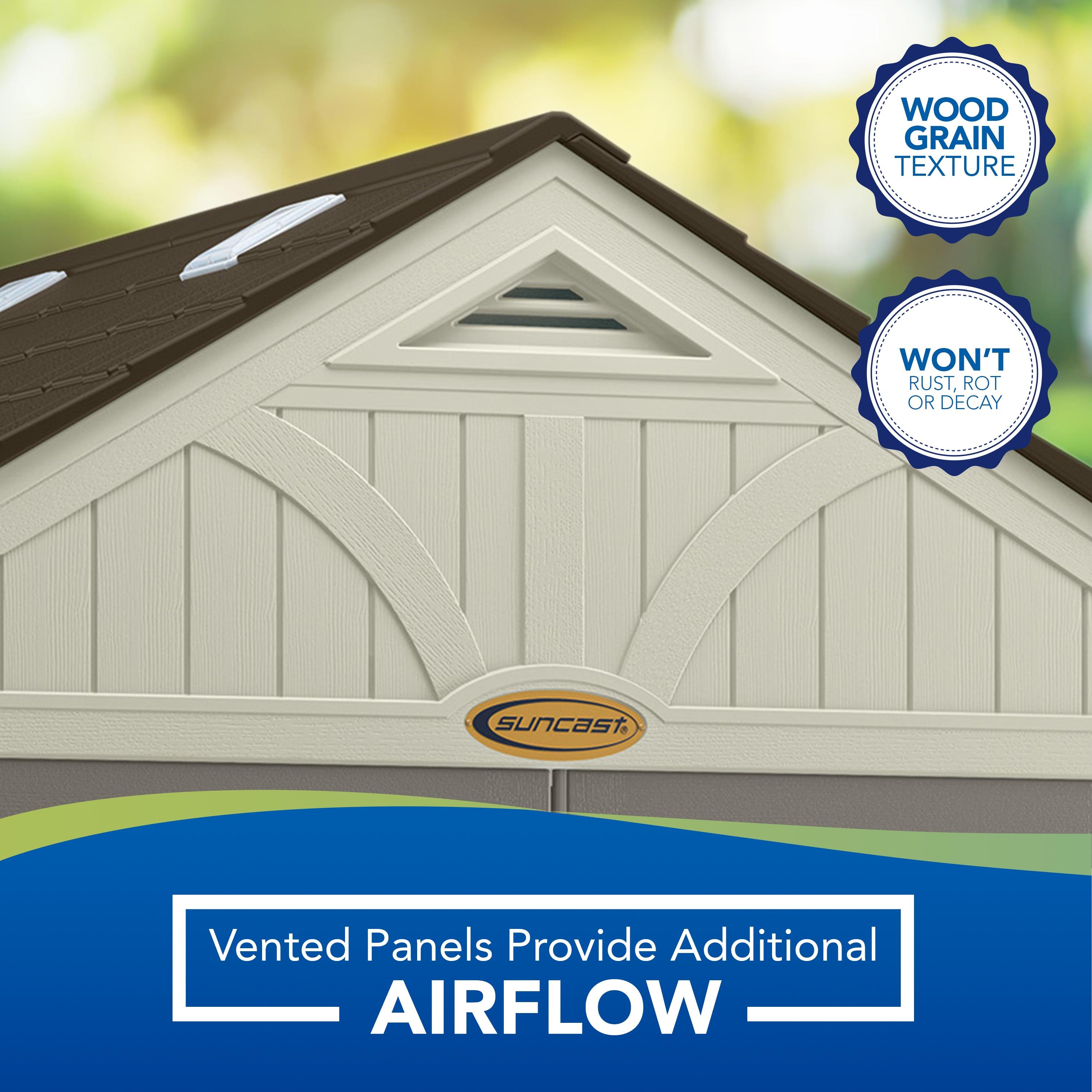 Suncast Suncast Outdoor Vanilla Resin Storage Shed