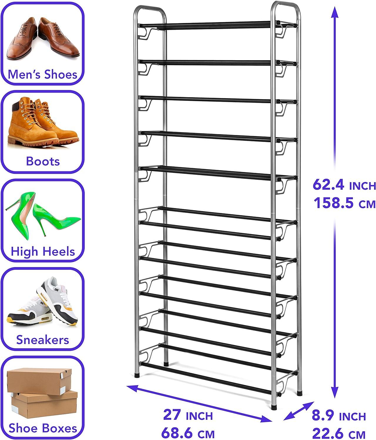 72040 35 Pair Stackable Shoe Rack