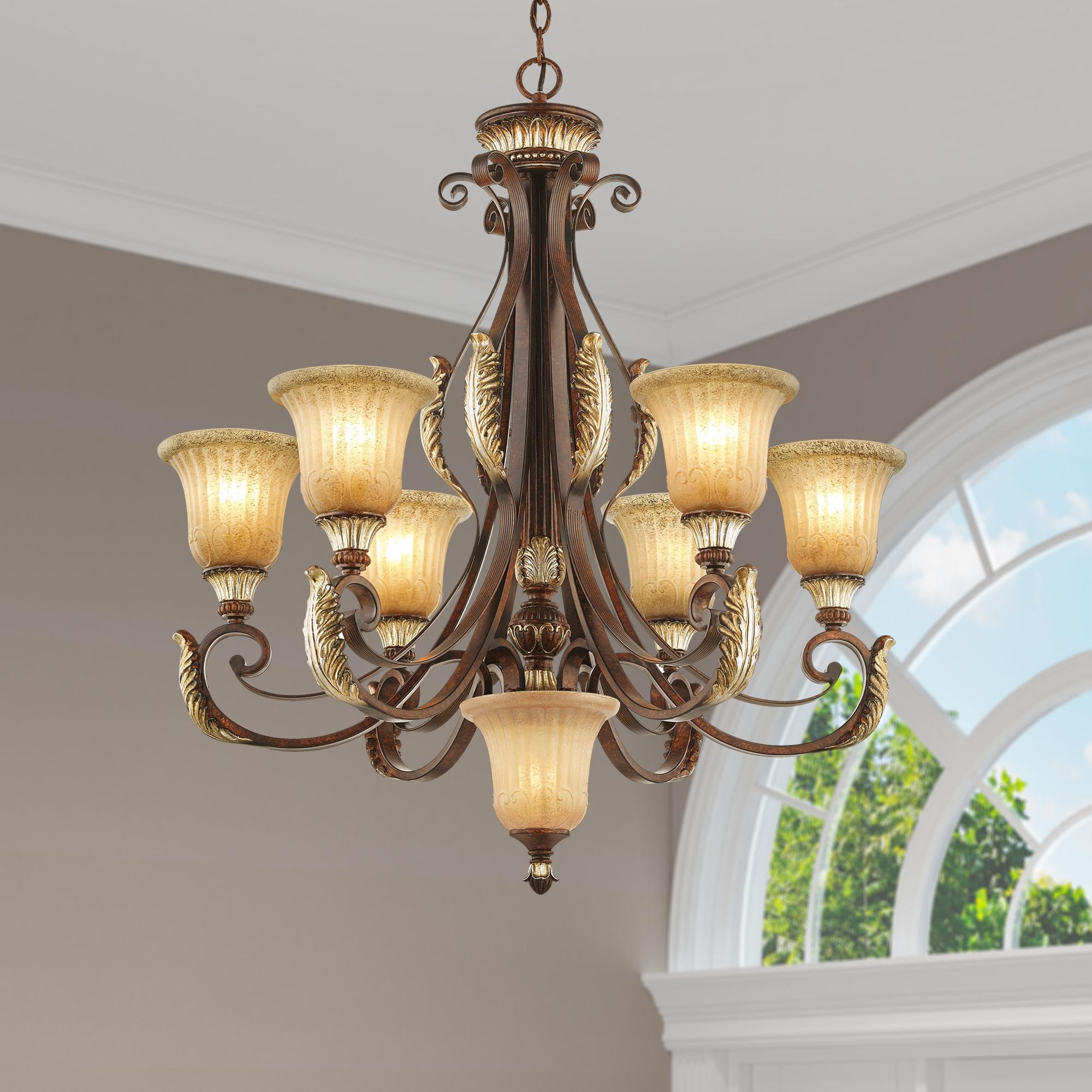 Livex Lighting Villa Verona 6 - Light Chandelier in  Verona Bronze/Aged Gold Leaf