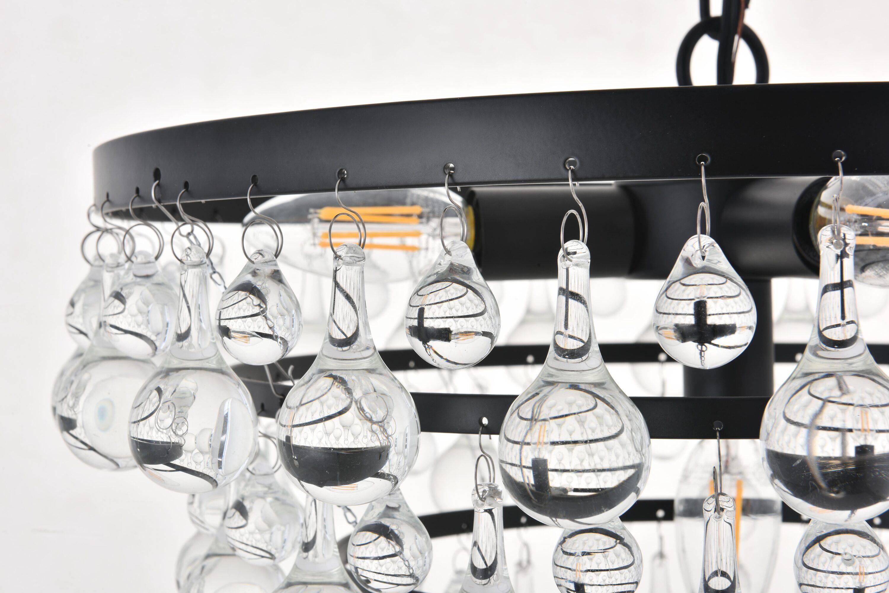 Elegant Lighting Kora 5 light Black Pendant